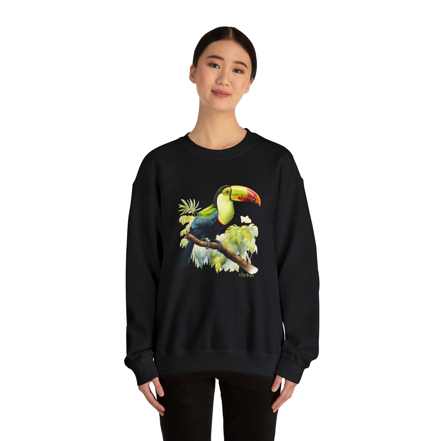 Keel Billed Toucan I, Unisex Heavy Blend Crewneck Sweatshirt