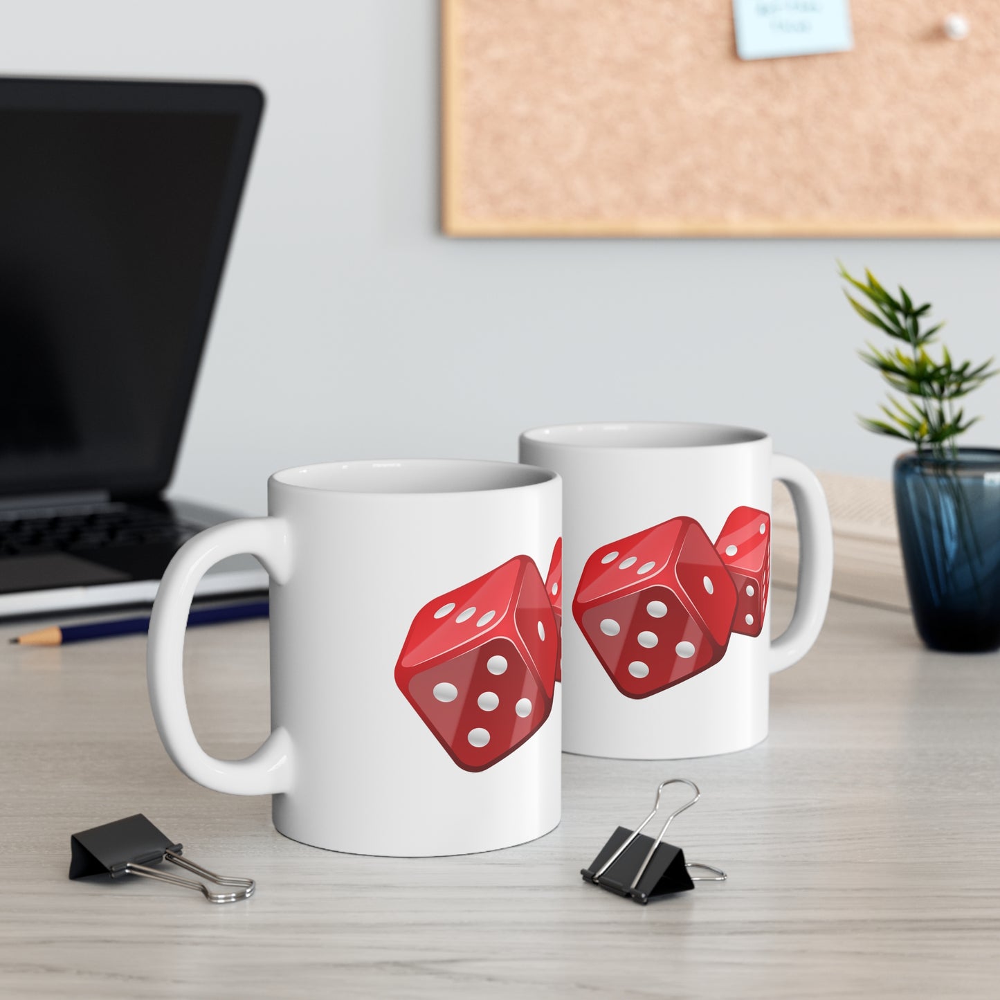 Dice II, White Coffee Mug, 11oz