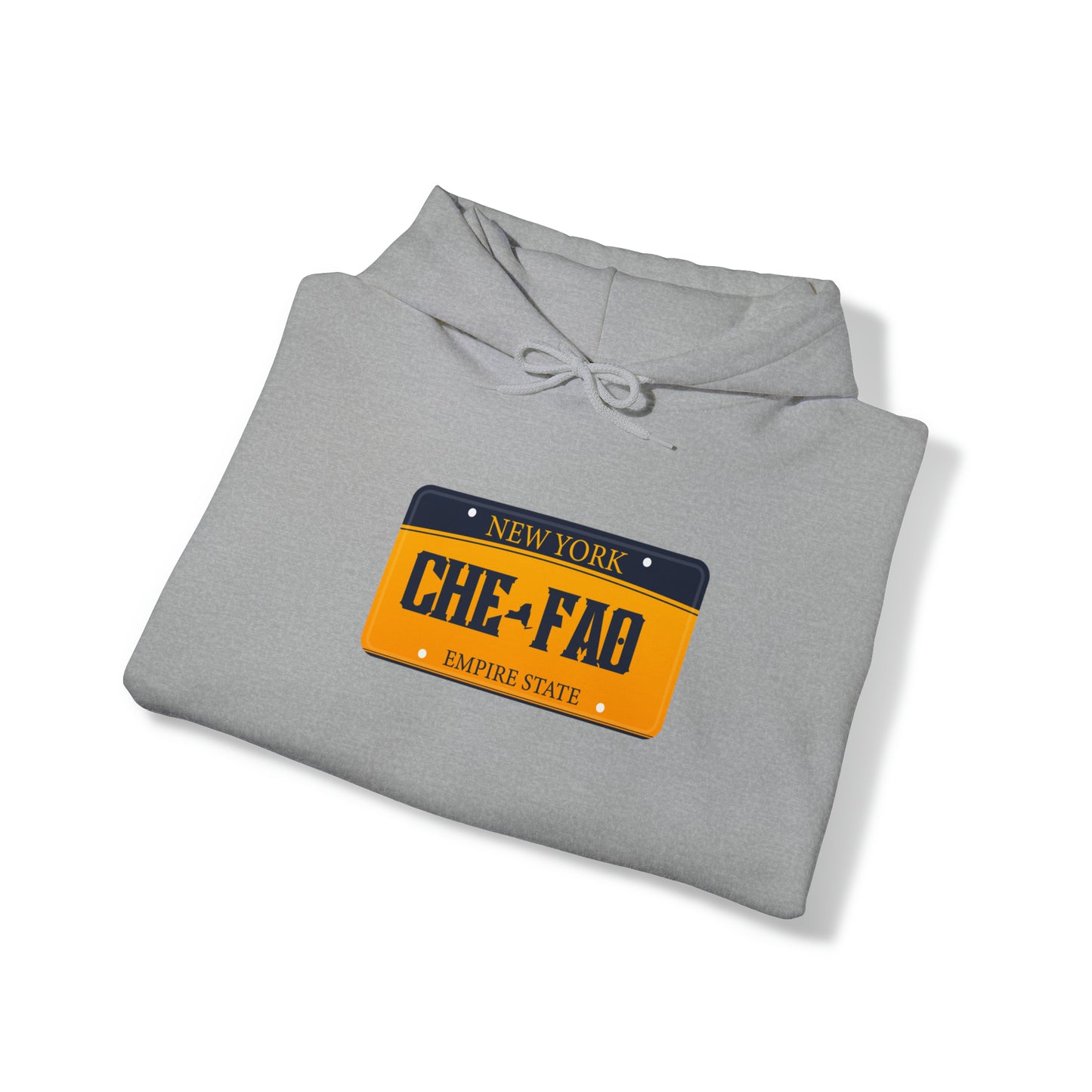 Chefao New York License Plate I, Unisex Heavy Blend Hooded Sweatshirt