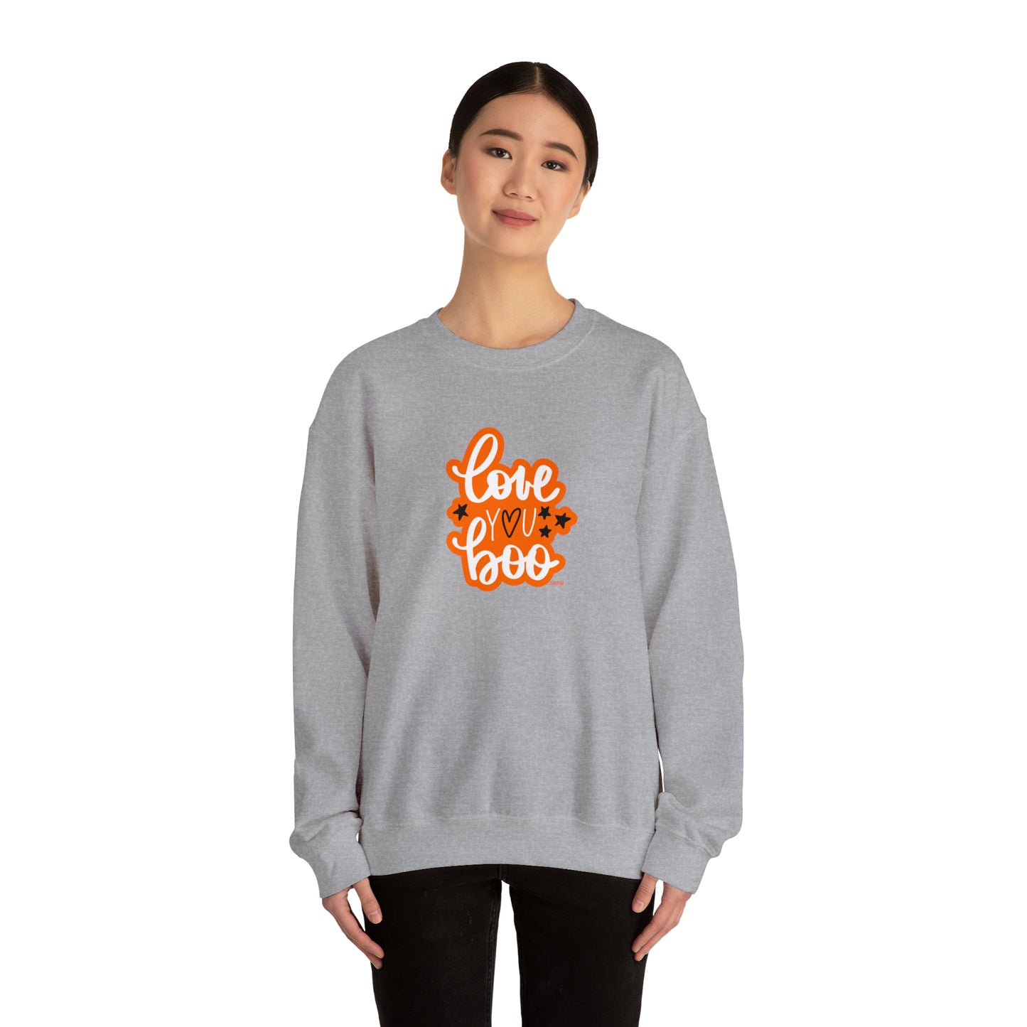 Love You Boo, Unisex Heavy Blend Crewneck Sweatshirt