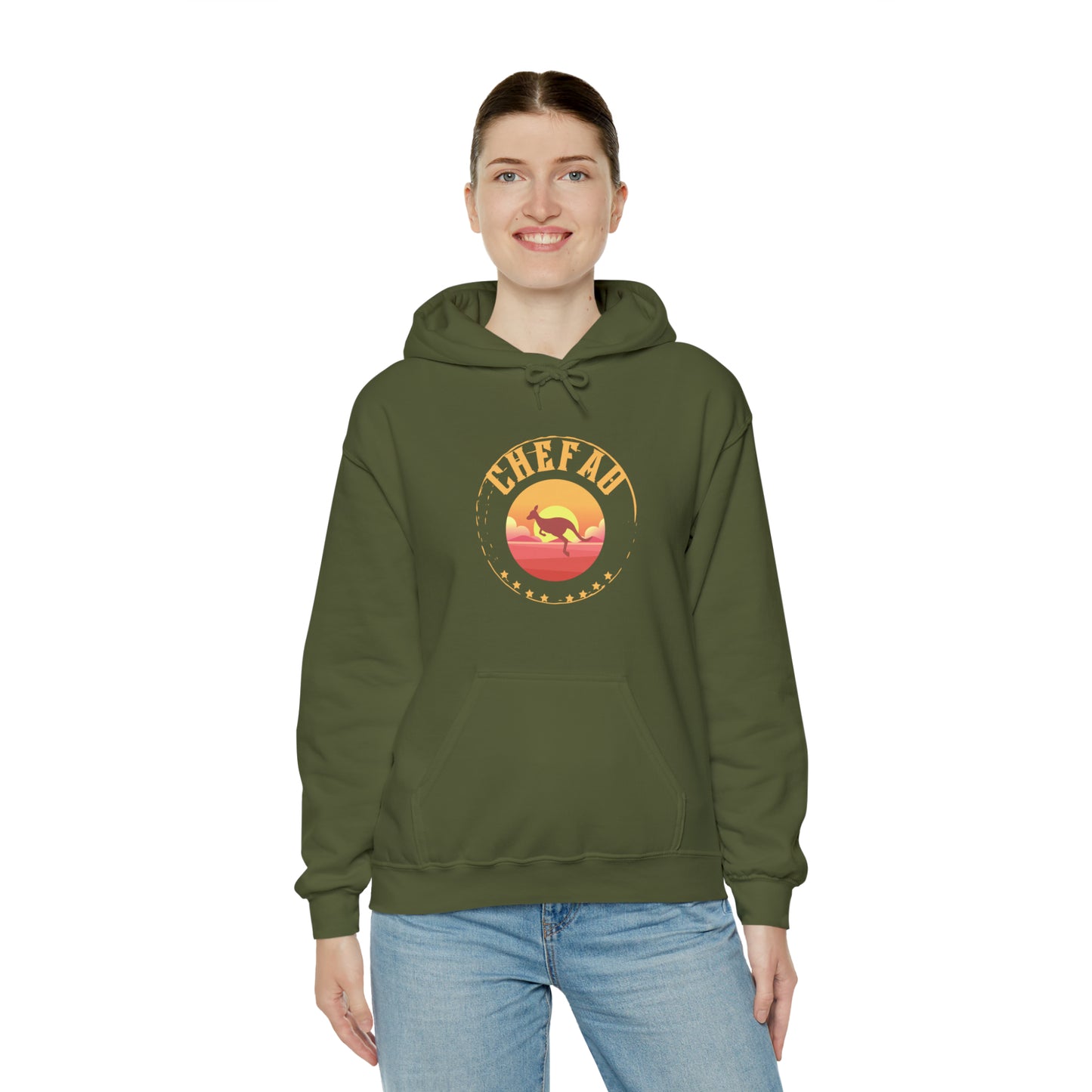 Chefao Kangaroo I, Unisex Heavy Blend Hooded Sweatshirt