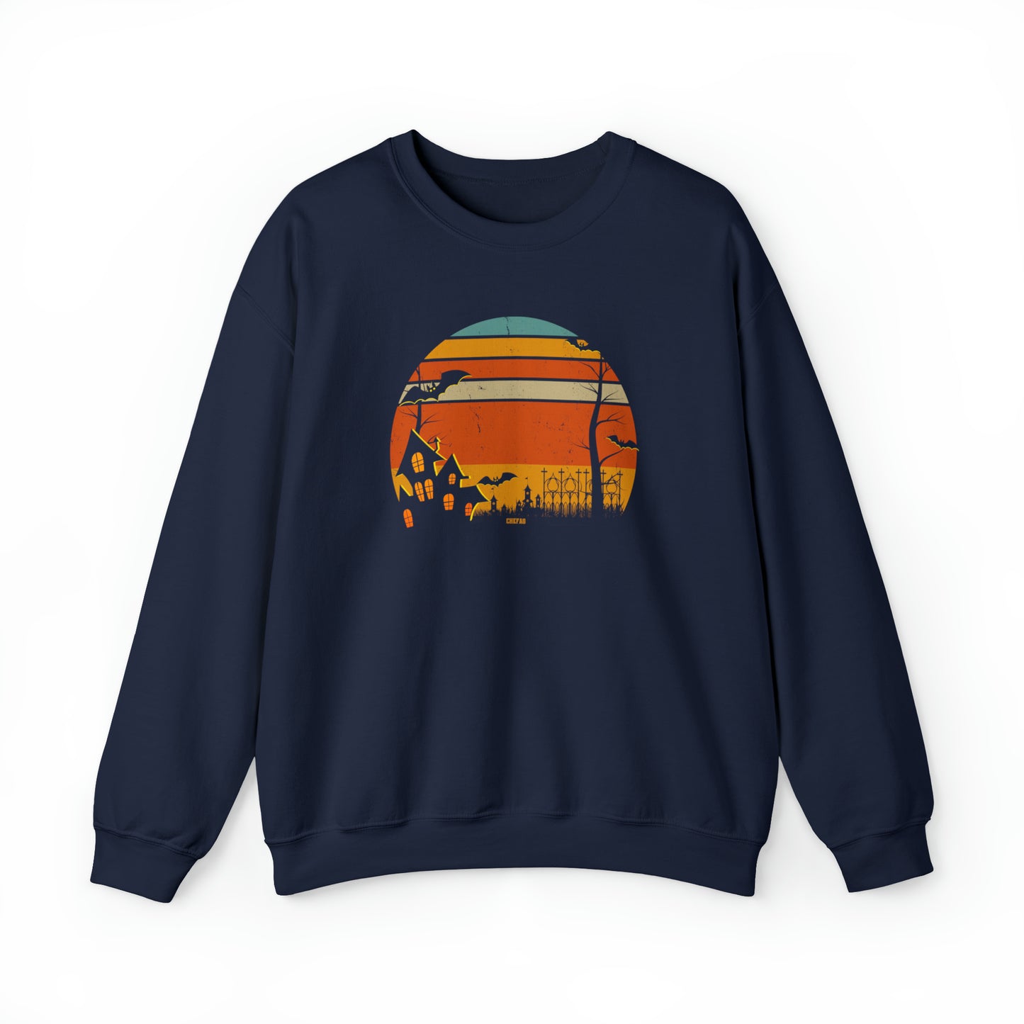 Retro Halloween, Unisex Heavy Blend Crewneck Sweatshirt