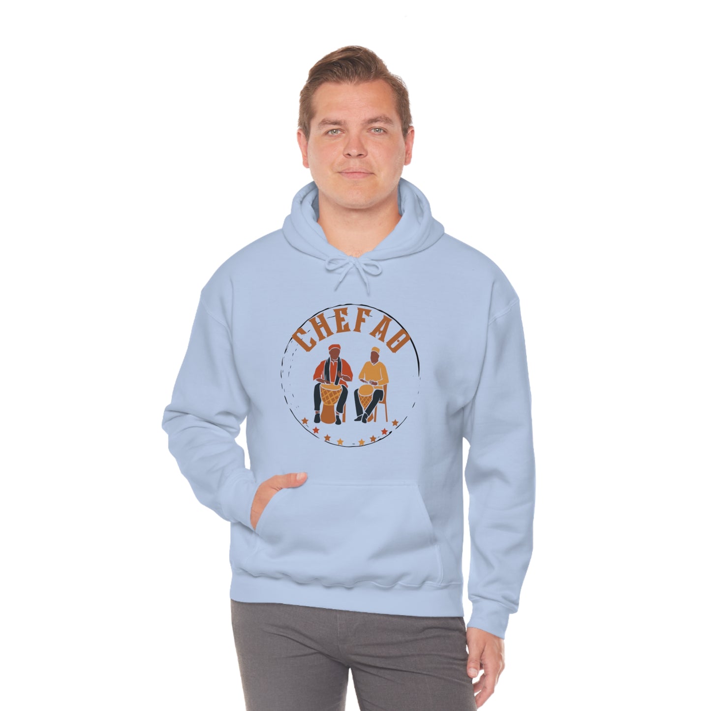 Chefao Drums I, Unisex Heavy Blend Hooded Sweatshirt