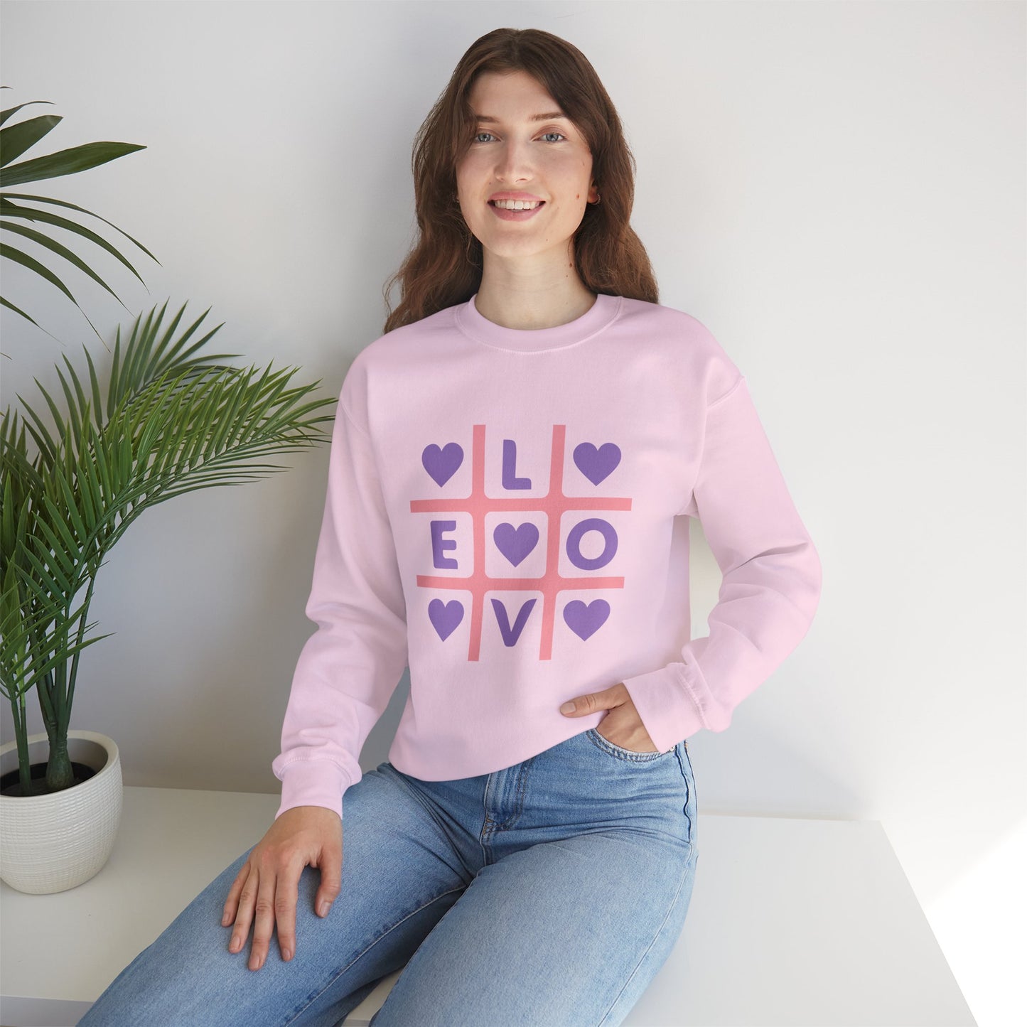 Chefao Love Tic Tac Toe I, Unisex Heavy Blend™ Crewneck Sweatshirt