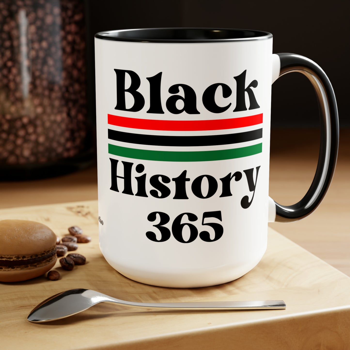 Chefao Black History 365, Two-Tone Coffee Mugs, 15oz