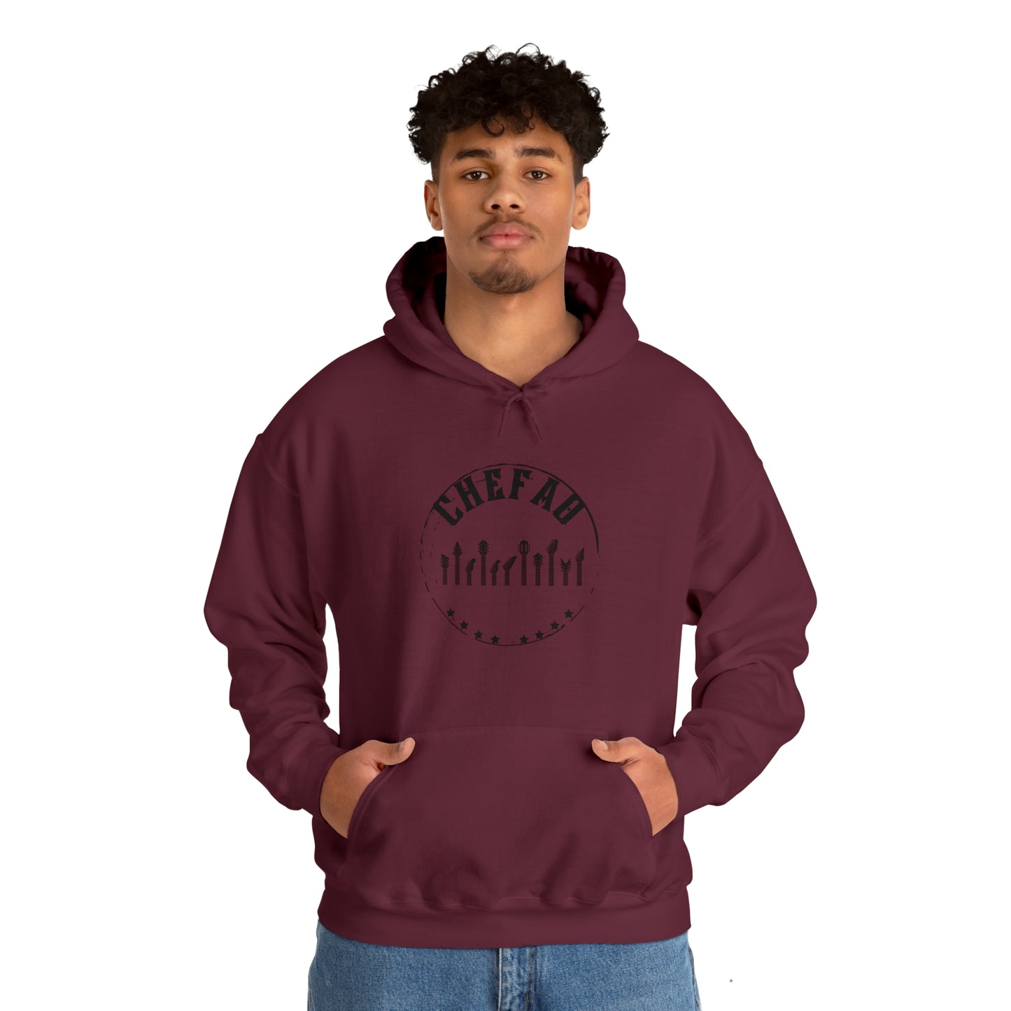 Chefao Guitar II, Unisex Heavy Blend Hooded Sweatshirt