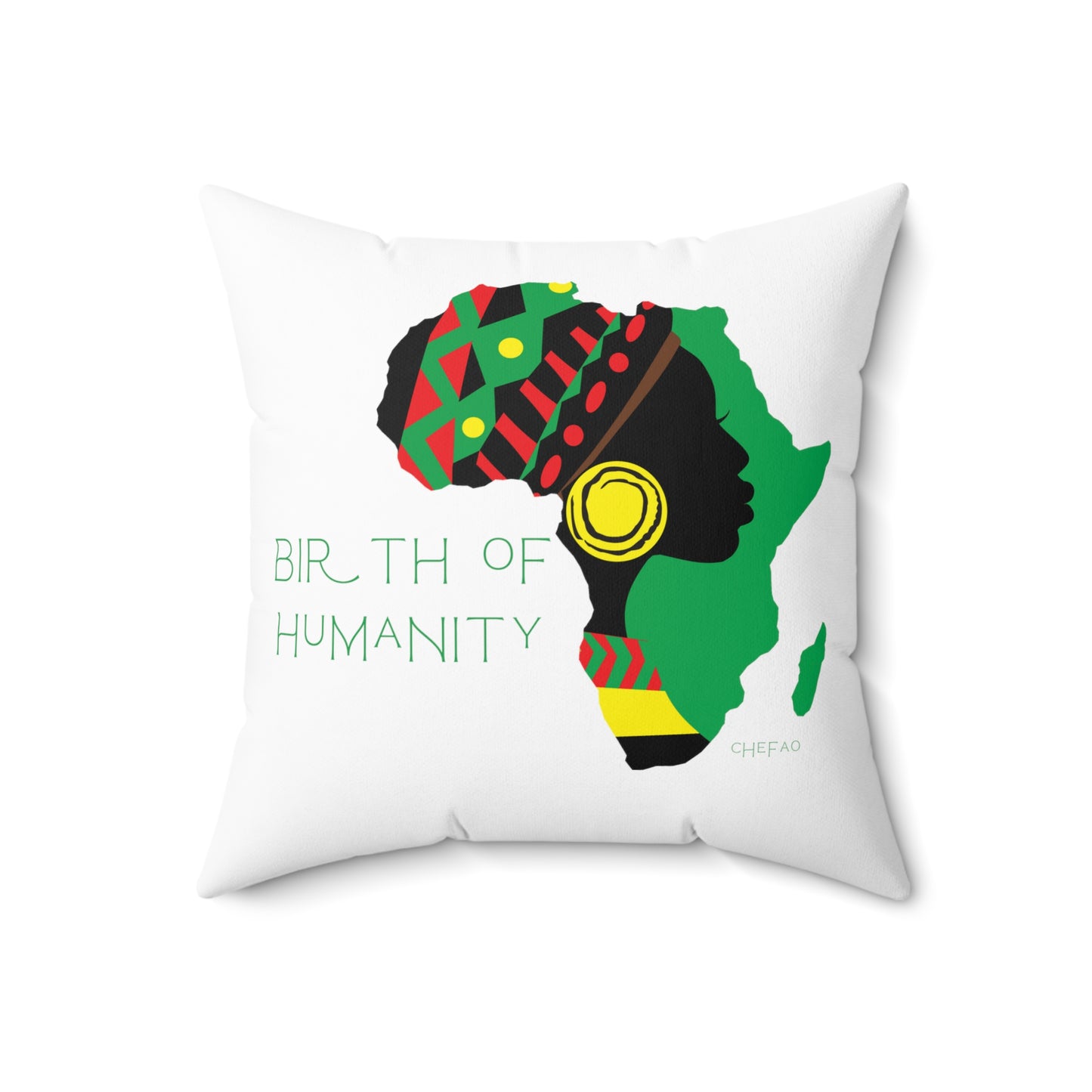 Birth of Humanity™ II, Spun Polyester Square Pillow