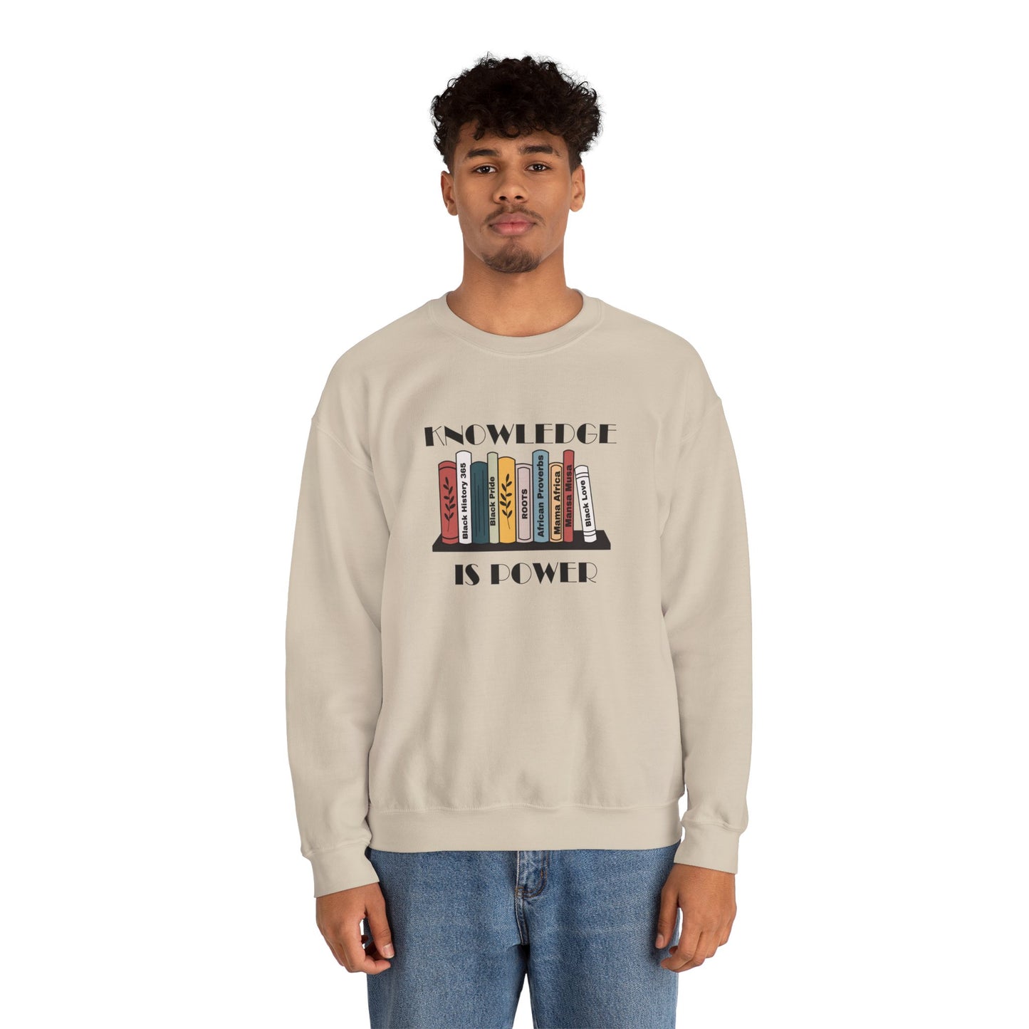 Chefao Knowledge is Power I, Unisex Heavy Blend™ Crewneck Sweatshirt