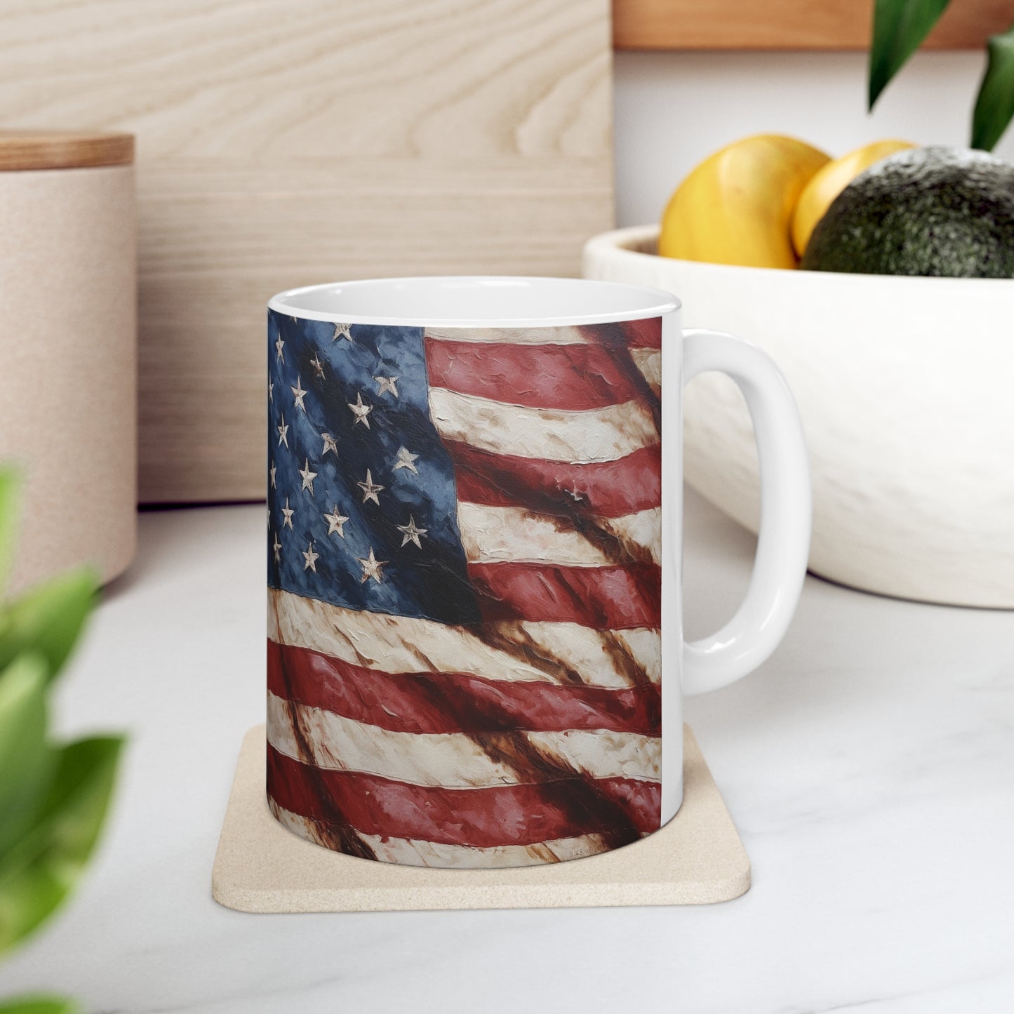 American Flag coffee mug, 11oz