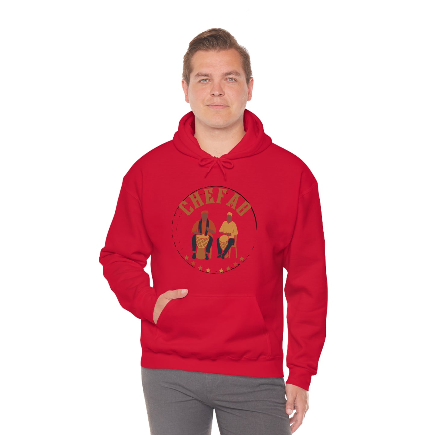 Chefao Drums I, Unisex Heavy Blend Hooded Sweatshirt