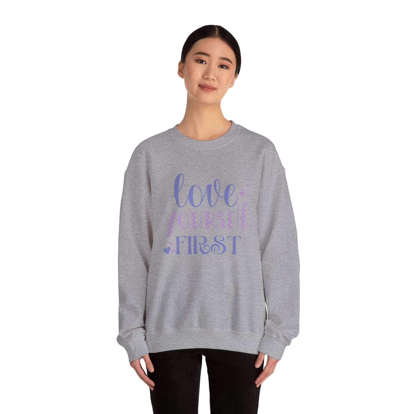 Love Yourself First I, Unisex Heavy Blend™ Crewneck Sweatshirt