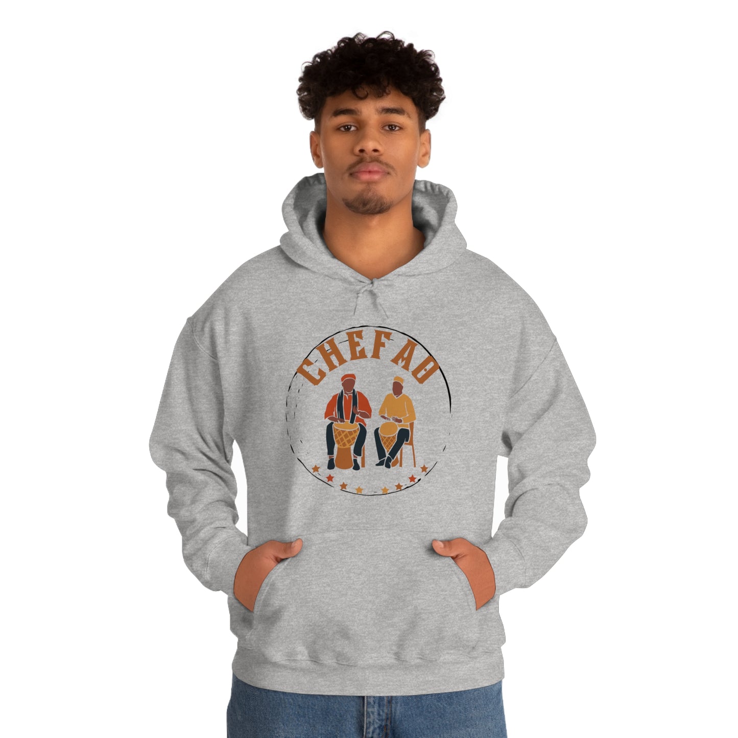 Chefao Drums I, Unisex Heavy Blend Hooded Sweatshirt