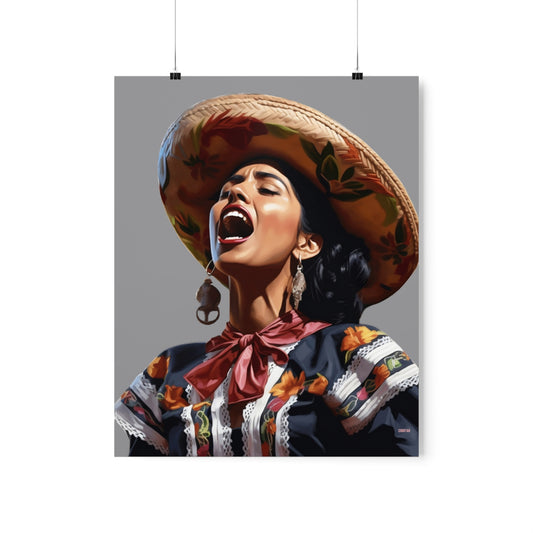 Mariachi Woman, Premium Matte Vertical Posters