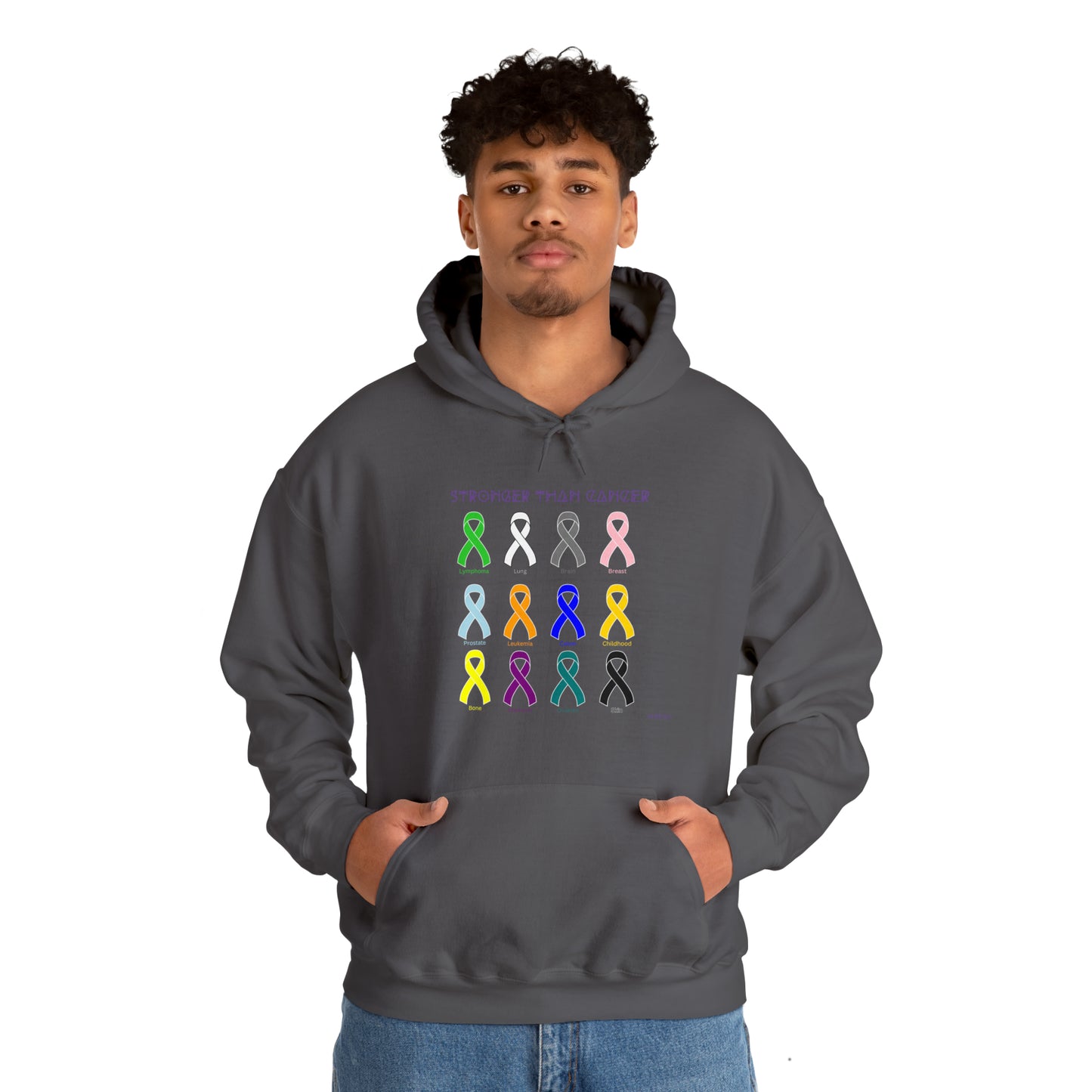 Chefao Stronger Than Cancer I, Unisex Heavy Blend™ Hooded Sweatshirt