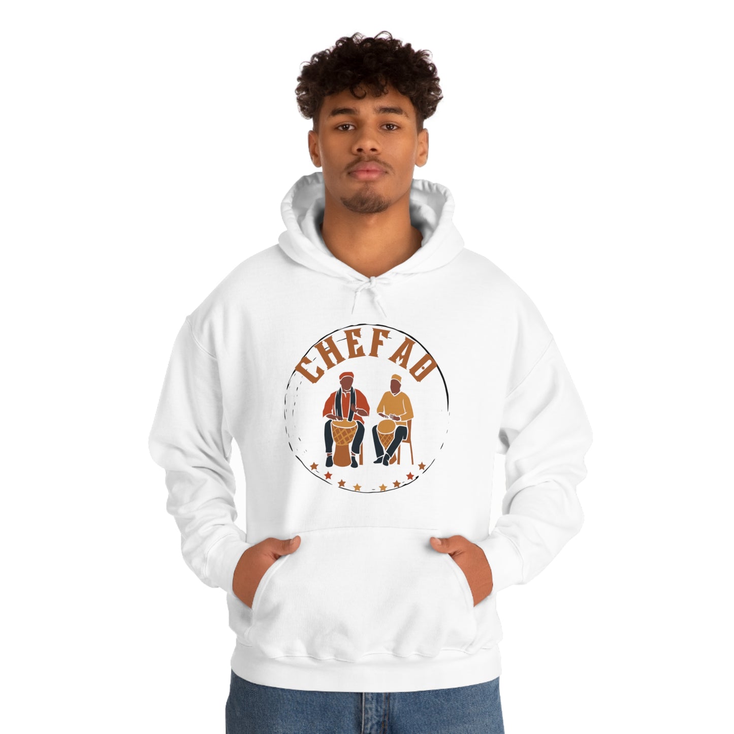 Chefao Drums I, Unisex Heavy Blend Hooded Sweatshirt