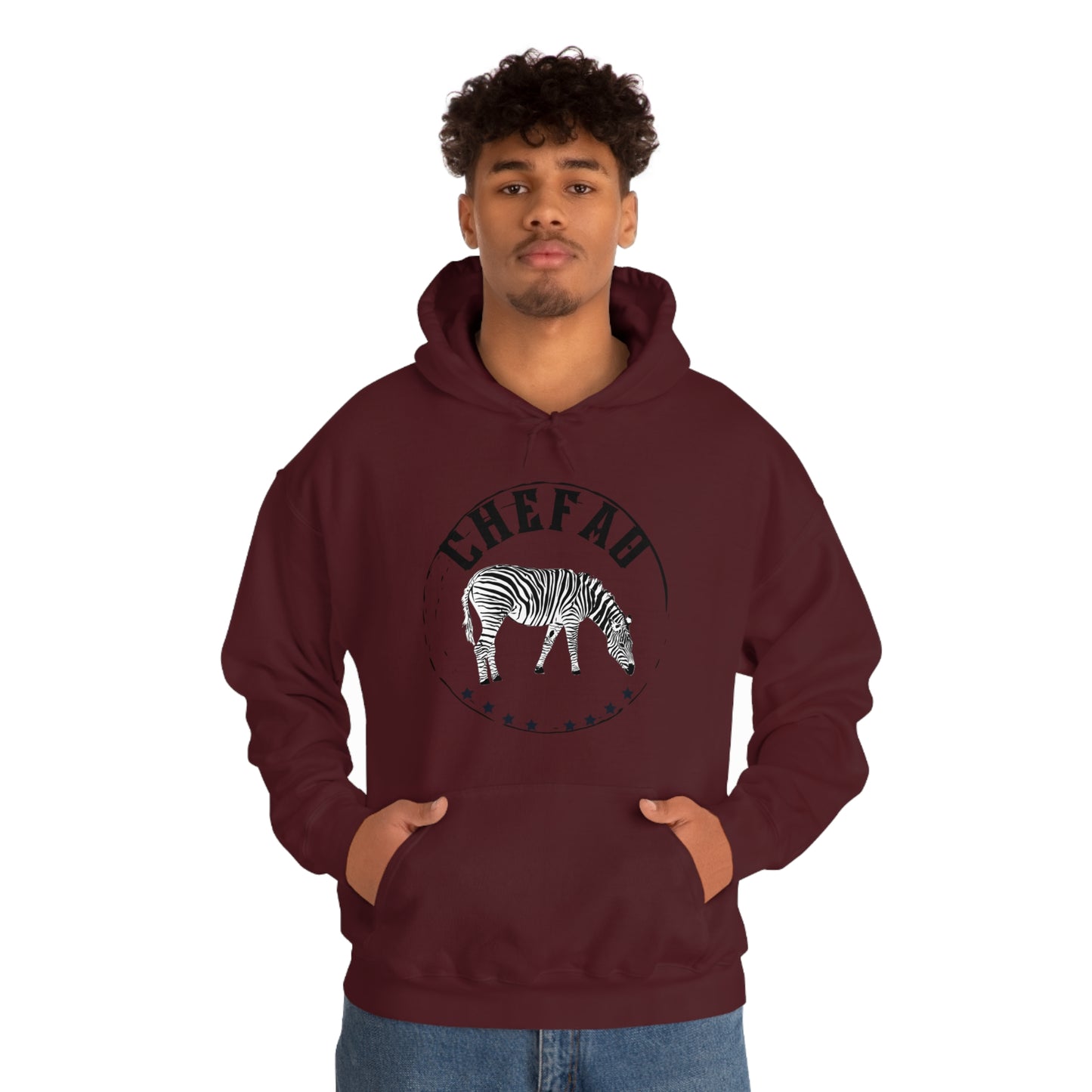 Chefao Zebra I, Unisex Heavy Blend Hooded Sweatshirt