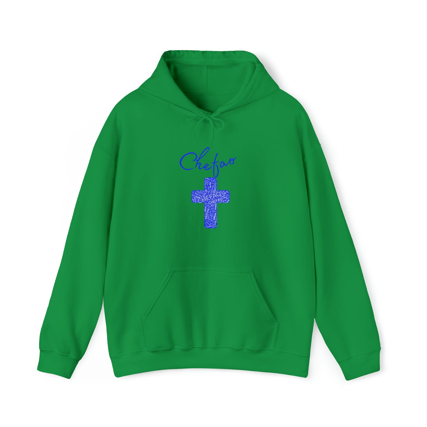 Chefao Cross I Blue, Unisex Heavy Blend™ Hooded Sweatshirt