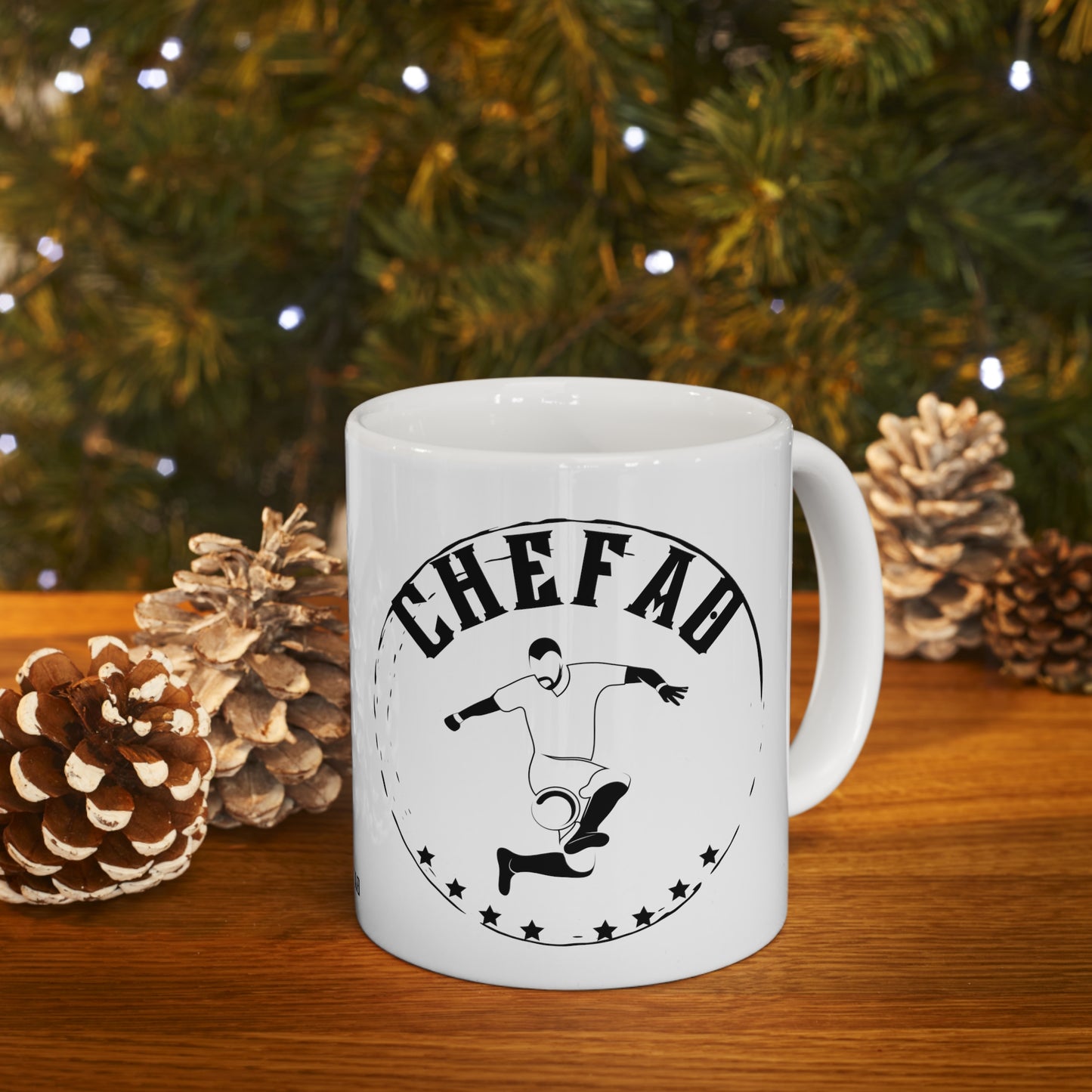 Chefao Soccer IIl, White Coffee Mug 11oz