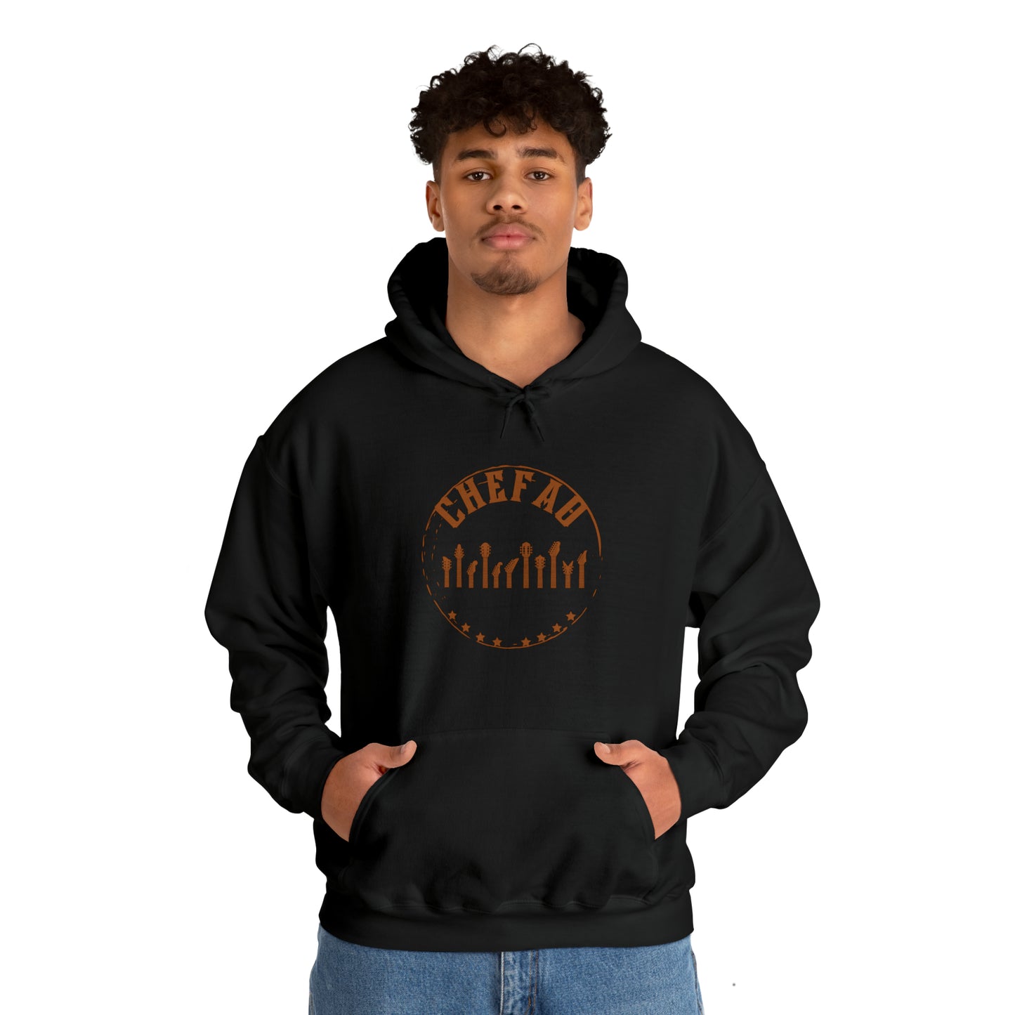 Chefao Guitar II, Unisex Heavy Blend Hooded Sweatshirt