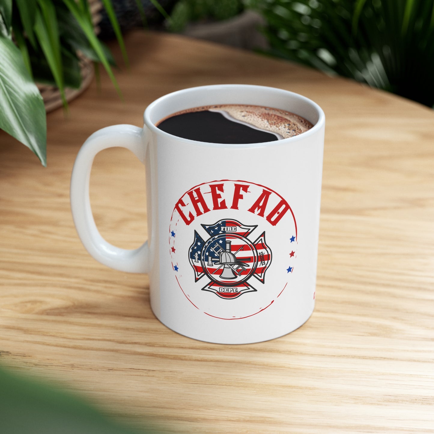 Chefao Fire II, White Coffee Mug, 11oz