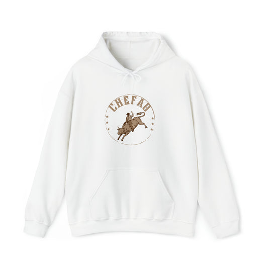 Chefao Bull Riding I, Unisex Heavy Blend Hooded Sweatshirt