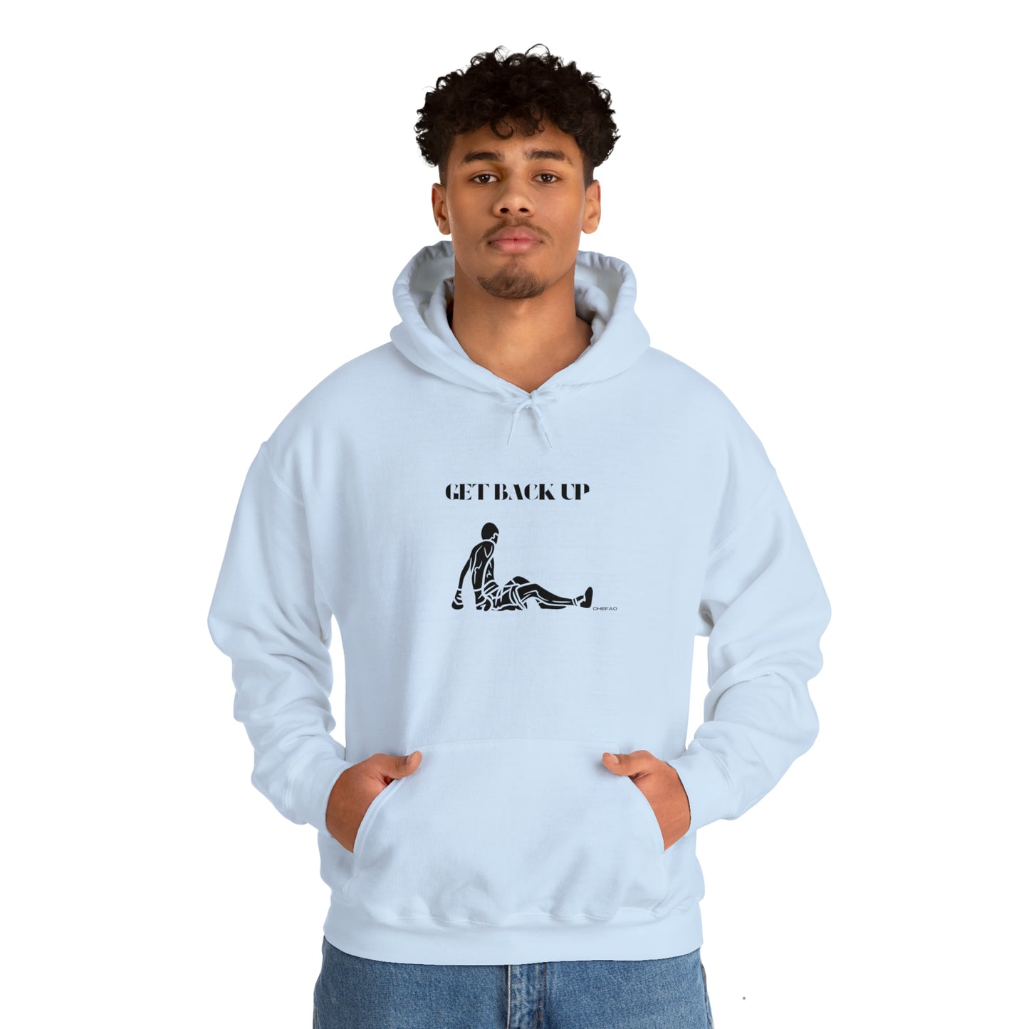 Chefao Get Back Up I, Unisex Heavy Blend Hooded Sweatshirt