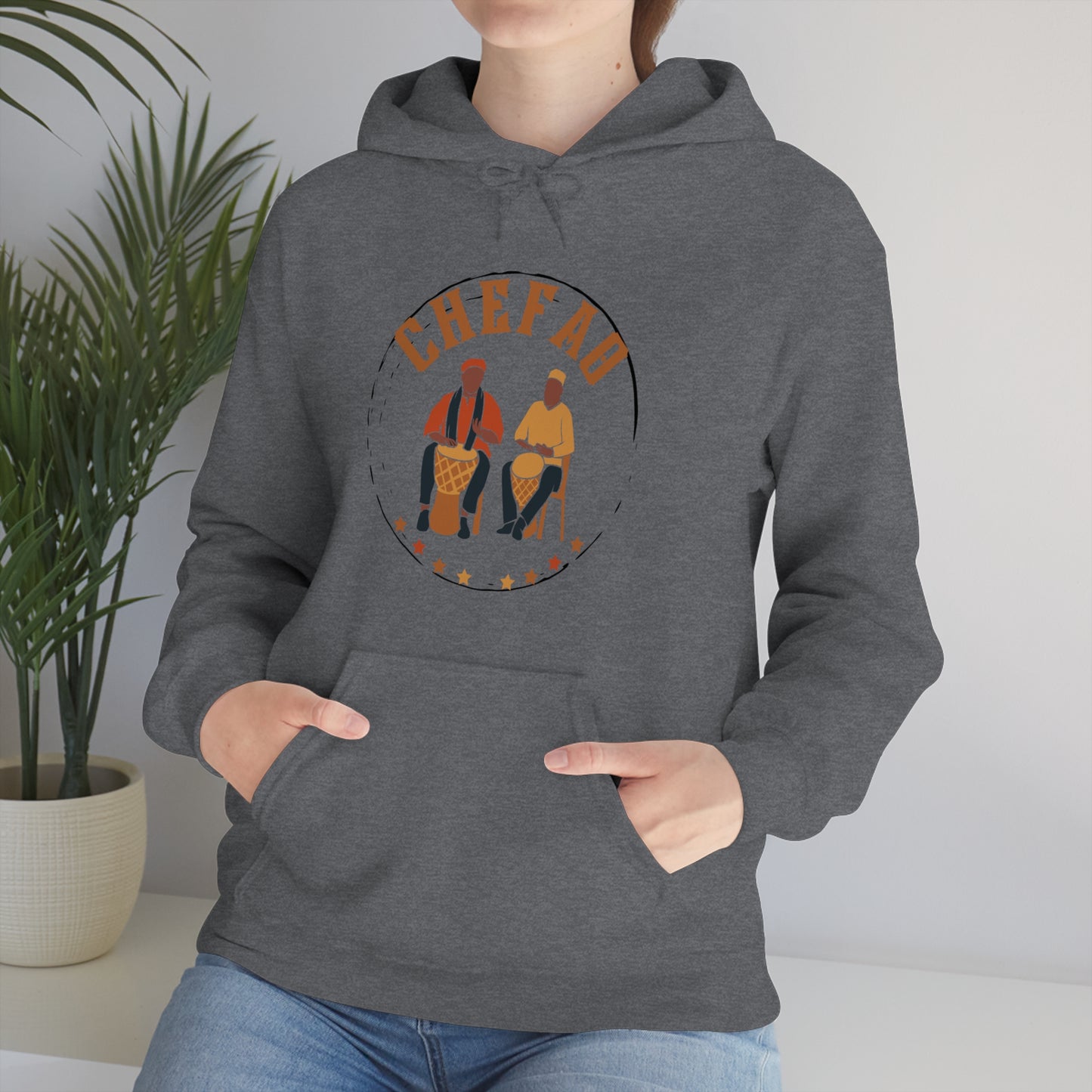 Chefao Drums I, Unisex Heavy Blend Hooded Sweatshirt