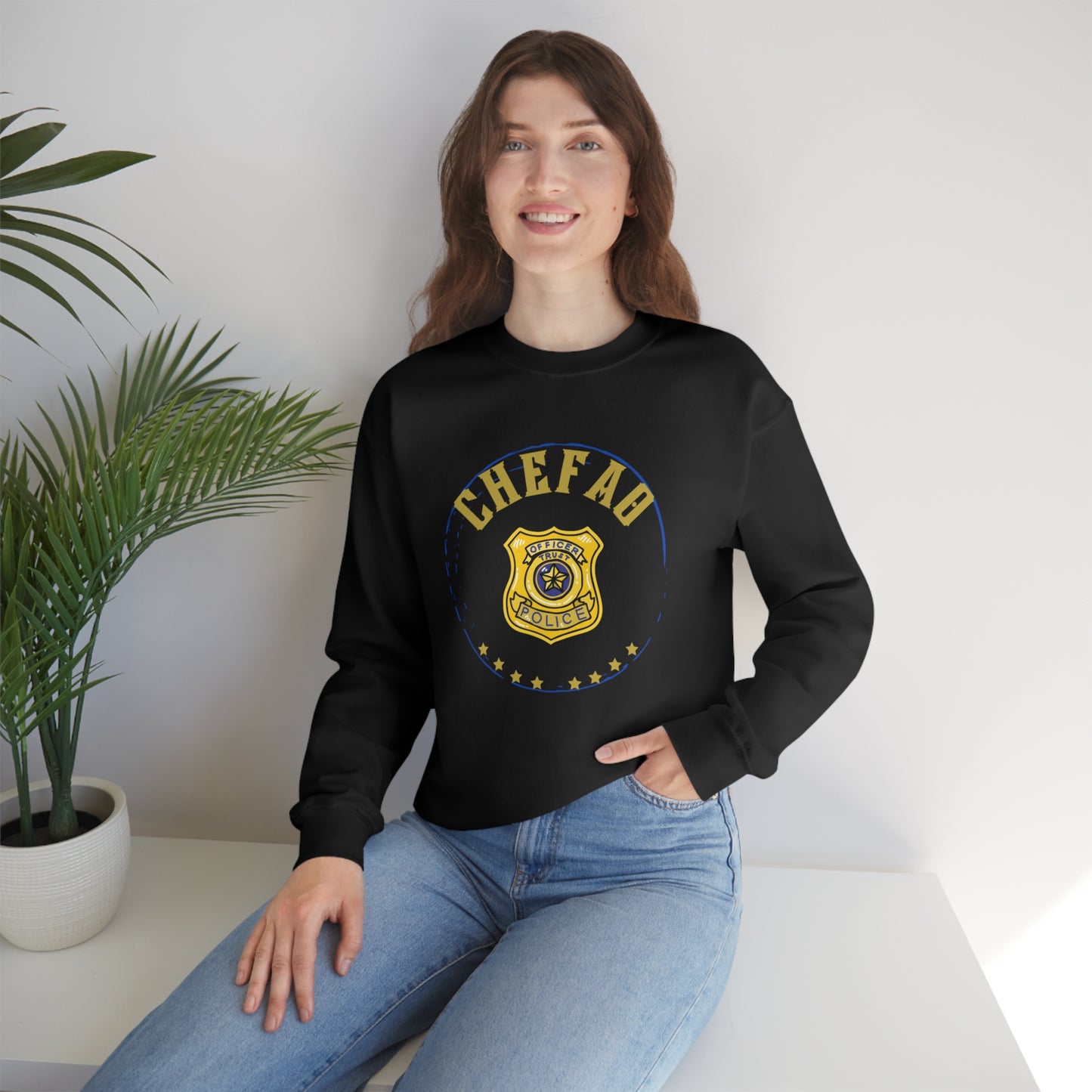 Chefao Police I, Unisex Heavy Blend Crewneck Sweatshirt