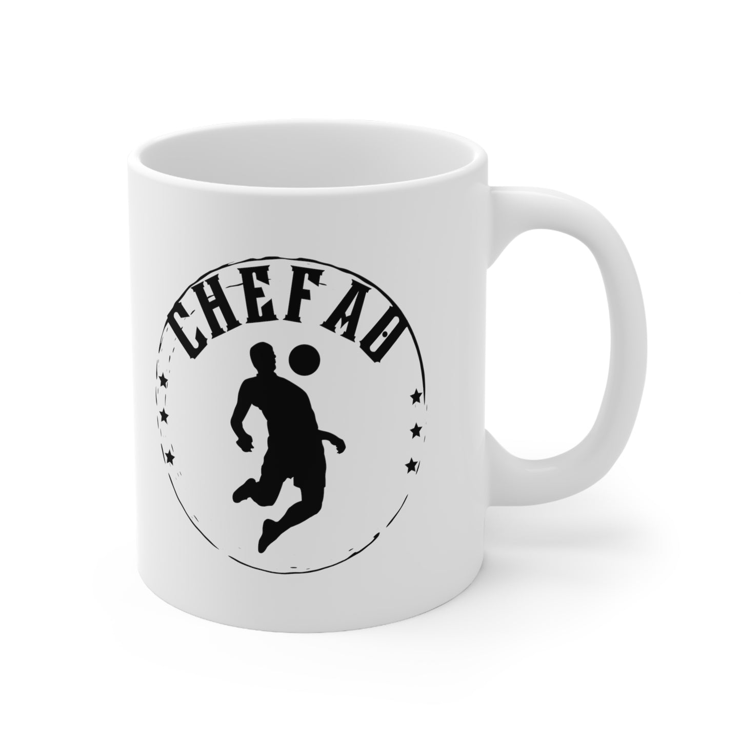 Chefao Soccer IV, White Coffee Mug 11oz