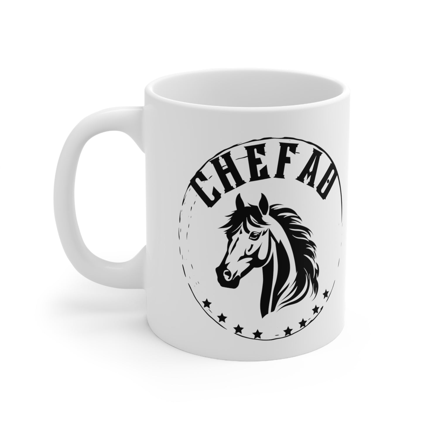 Chefao Horse I, White Coffee Mug, 11oz