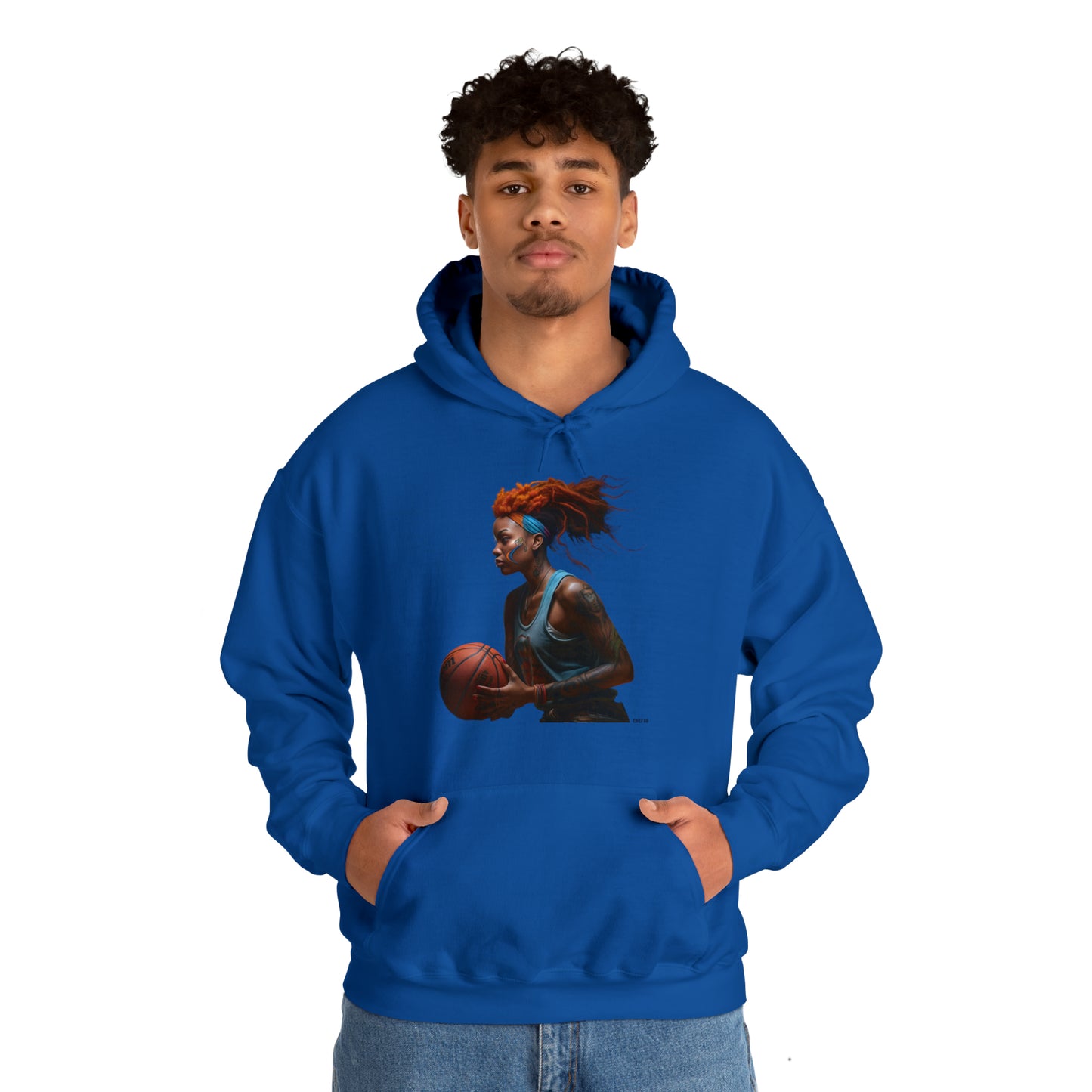 Basketball Flair, Unisex Heavy Blend Hooded Sweatshirt