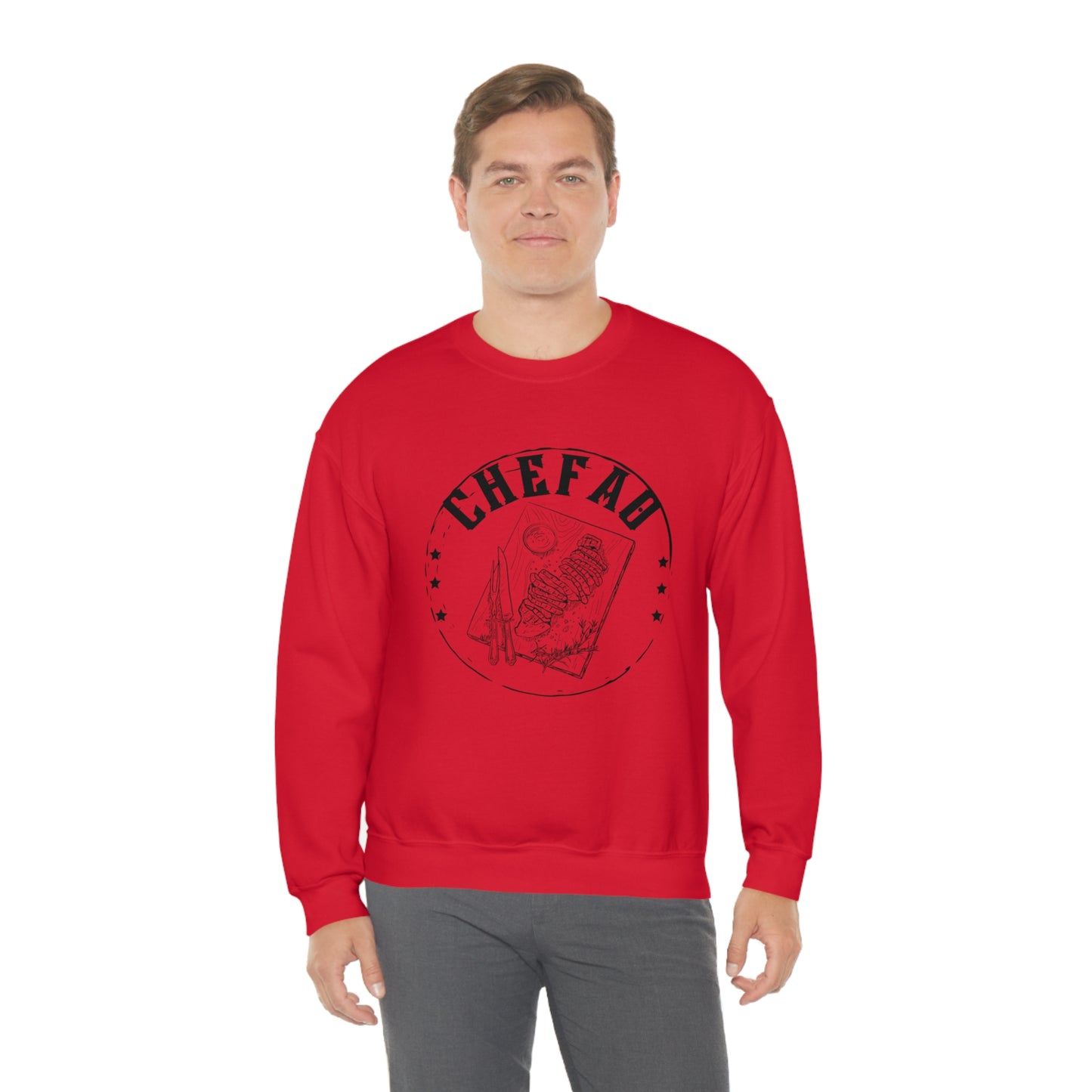 Chefao Barbque, Unisex Heavy Blend Crewneck Sweatshirt