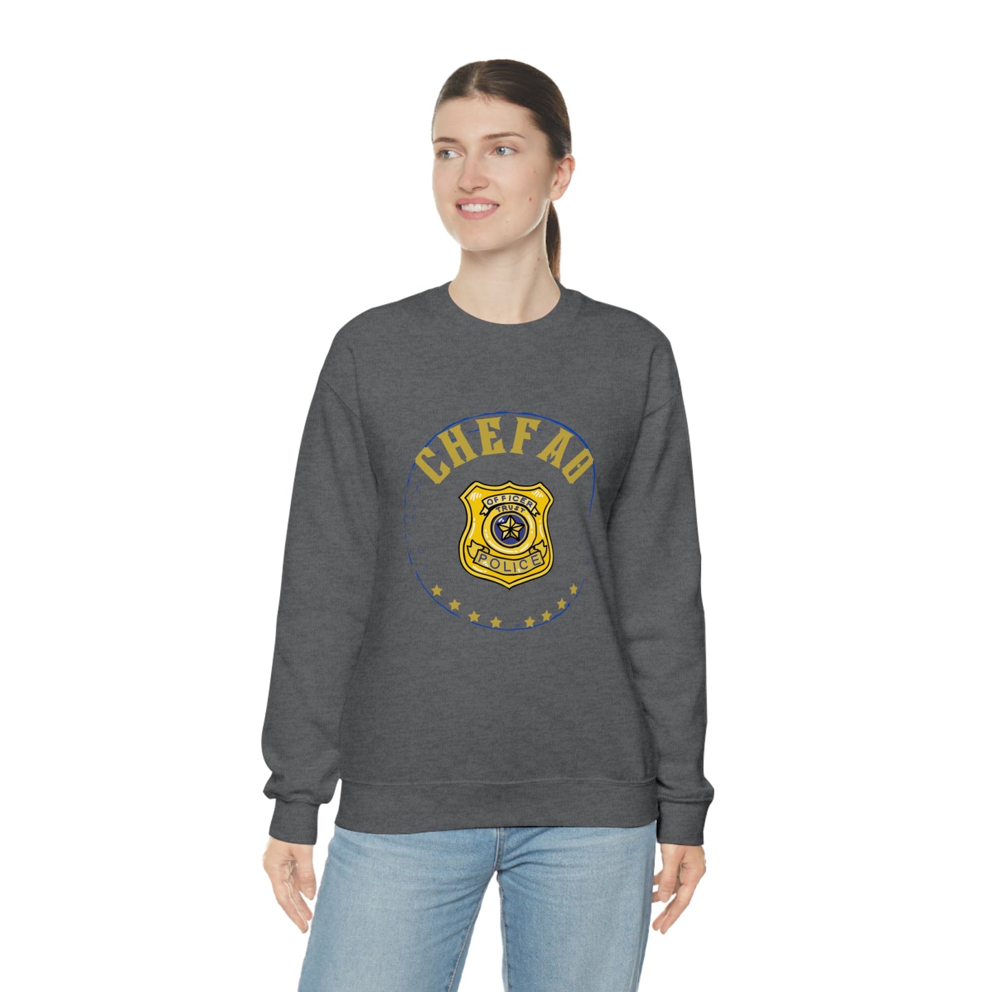 Chefao Police I, Unisex Heavy Blend Crewneck Sweatshirt