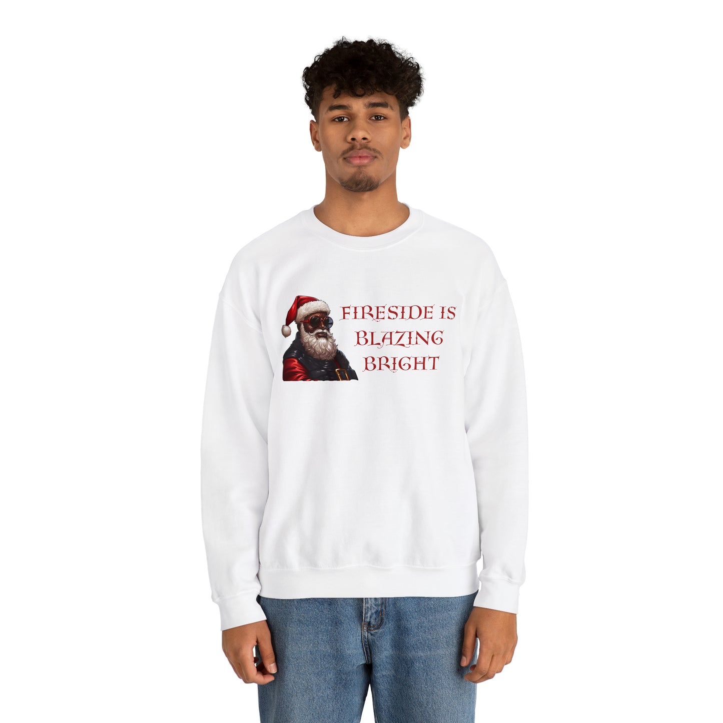 Fireside is Blazing Bright, Unisex Heavy Blend Crewneck Sweatshirt