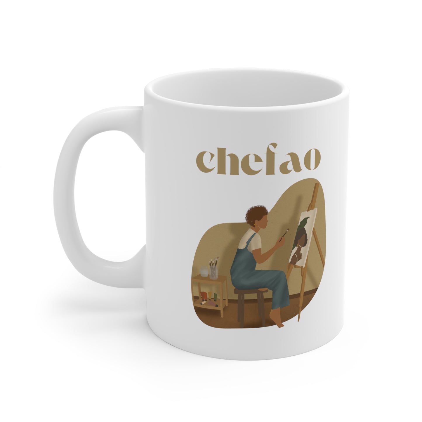 Chefao Artist I, White Coffee Mug, 11oz