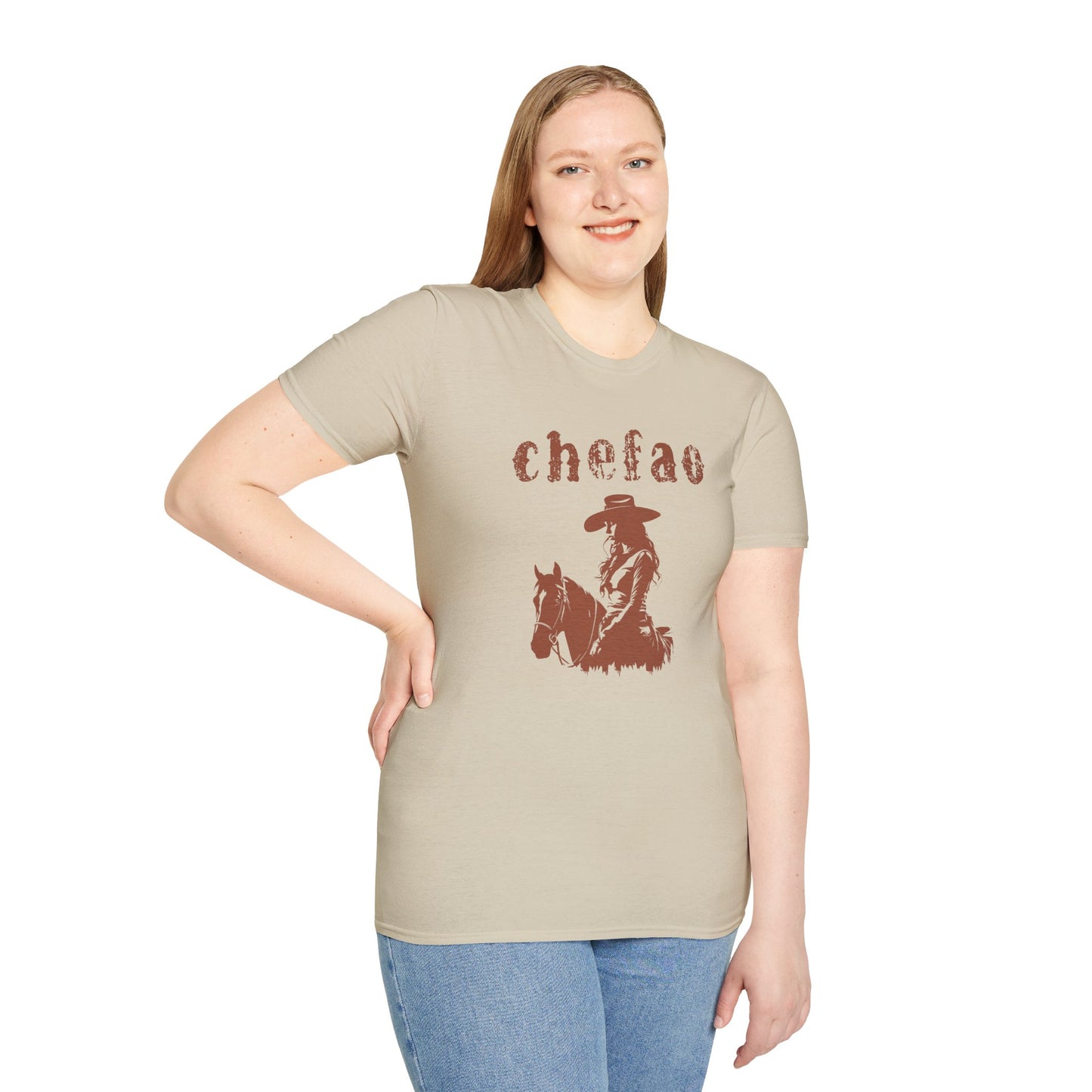 Chefao Cowgirl VIII, Unisex Softstyle T-Shirt