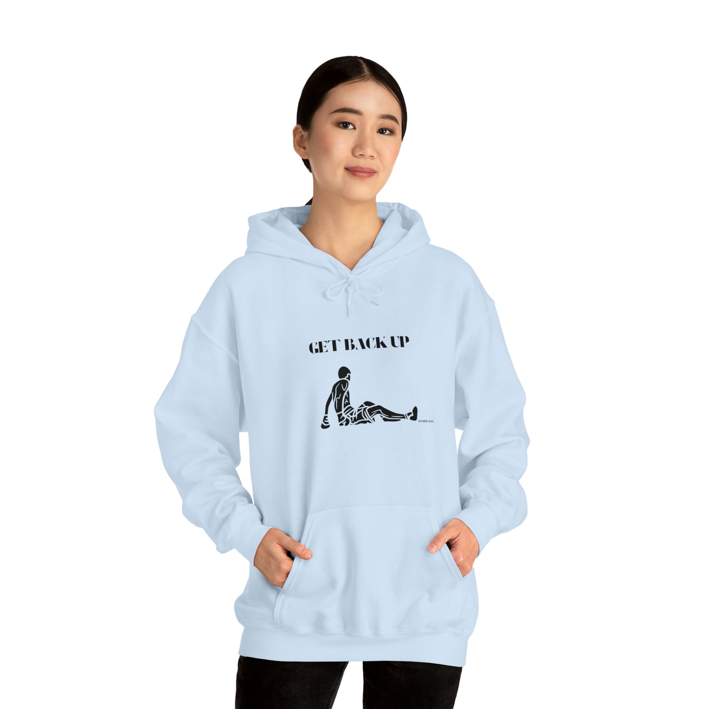 Chefao Get Back Up I, Unisex Heavy Blend Hooded Sweatshirt