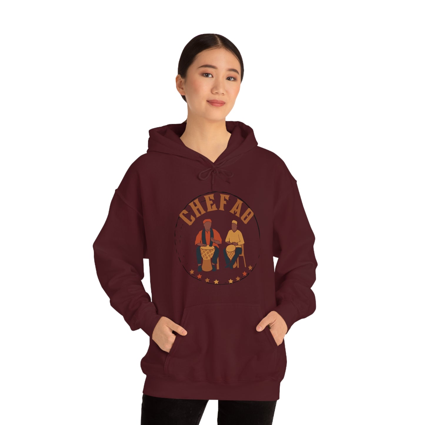 Chefao Drums I, Unisex Heavy Blend Hooded Sweatshirt