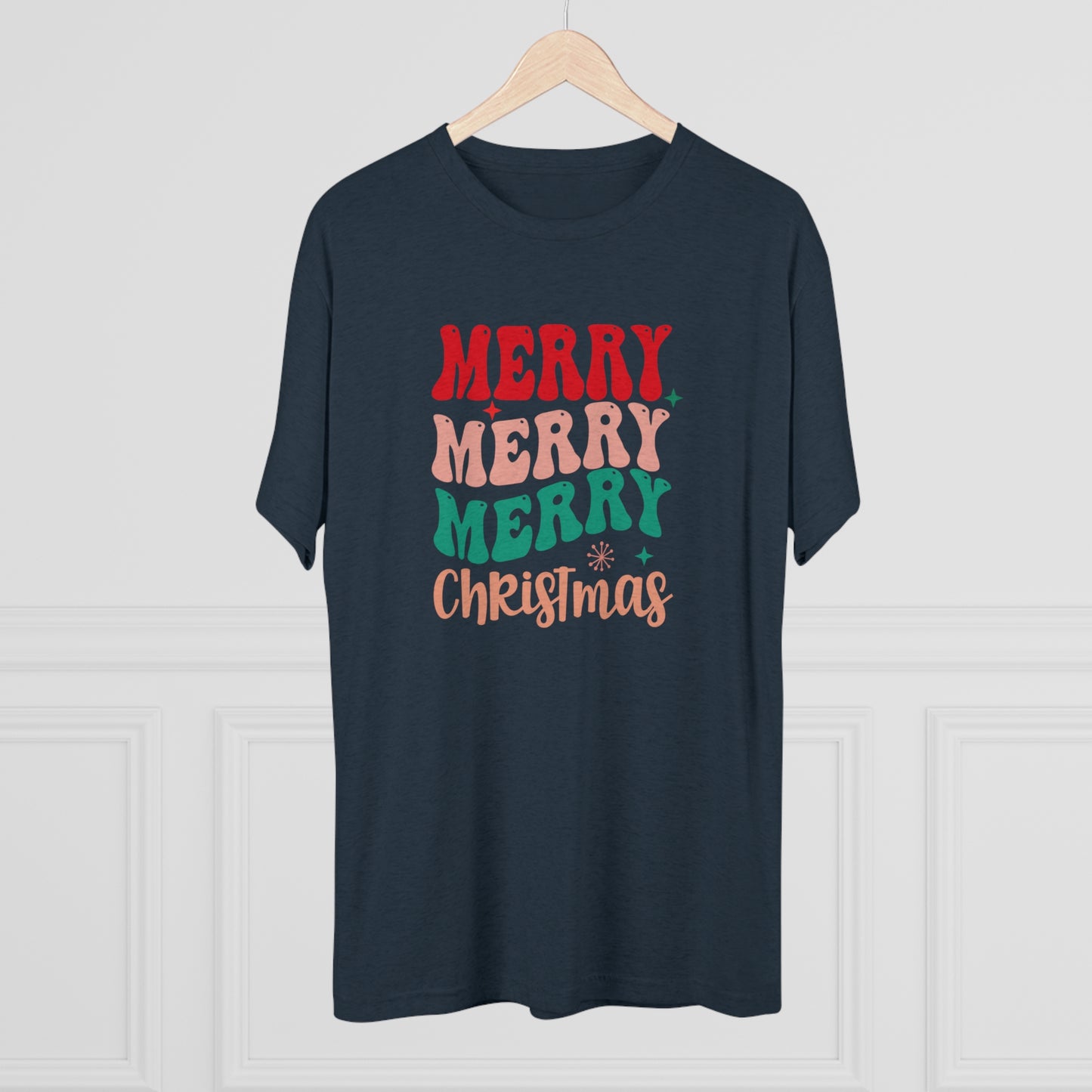 Merry Christmas II, Unisex Tri-Blend Crew Tee