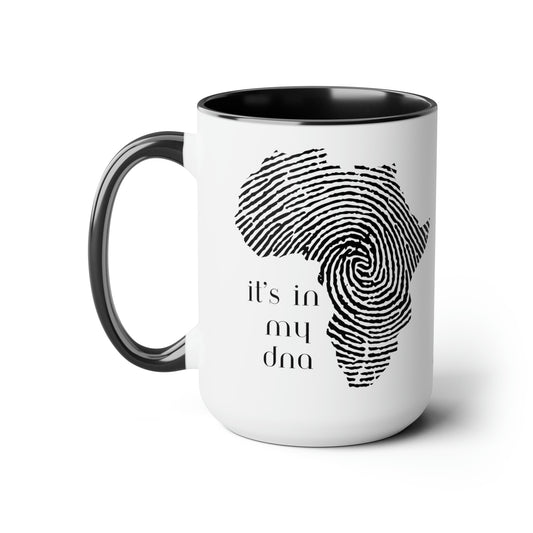 Chefao It's In My DNA I, Two-Tone Coffee Mugs, 15oz