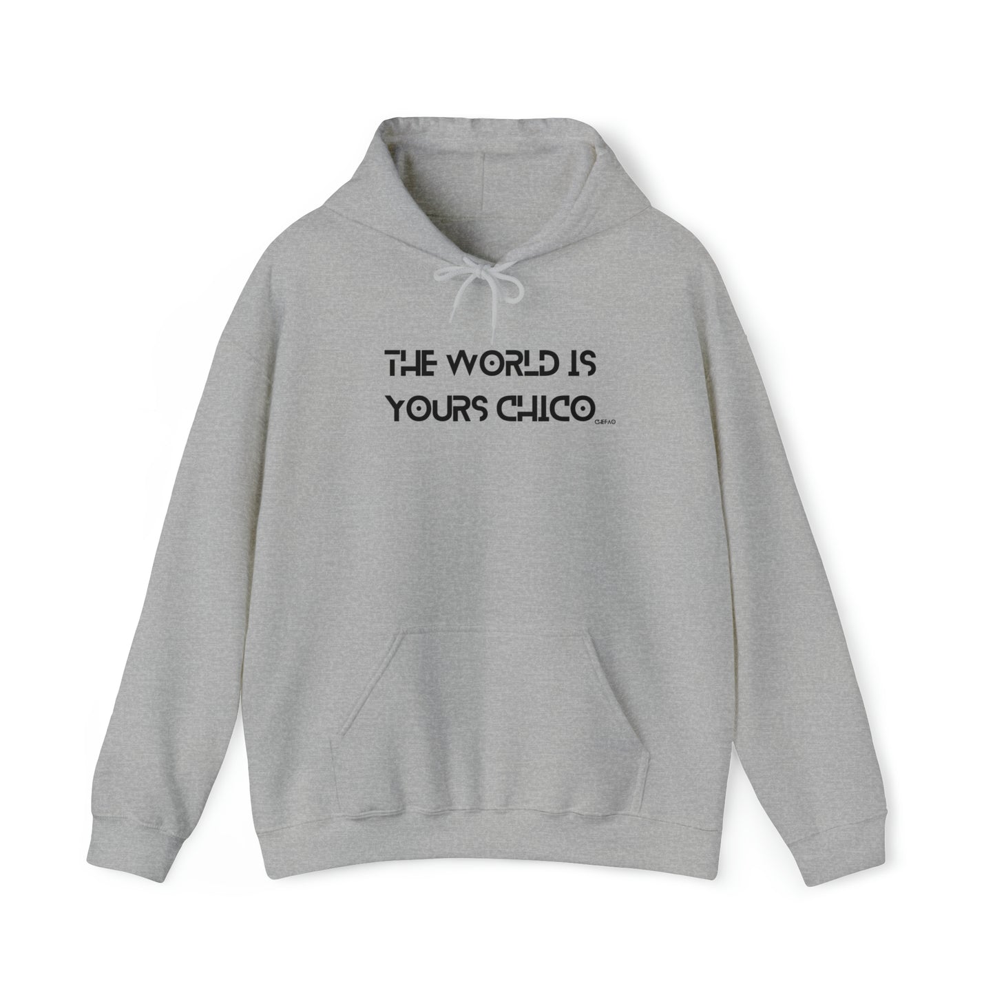 The World is Yours Chico, Unisex Heavy Blend Hooded Sweatshirt