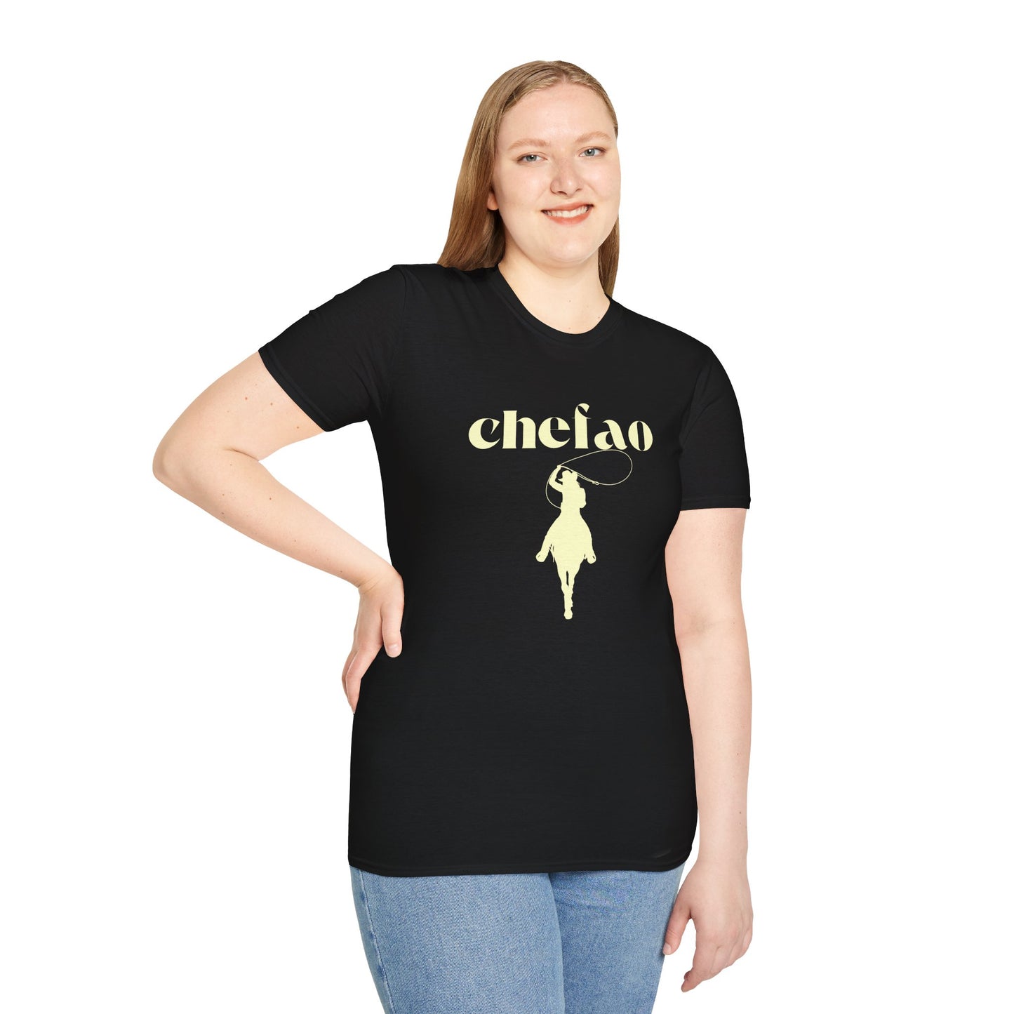 Chefao Cowgirl II, Unisex Softstyle T-Shirt