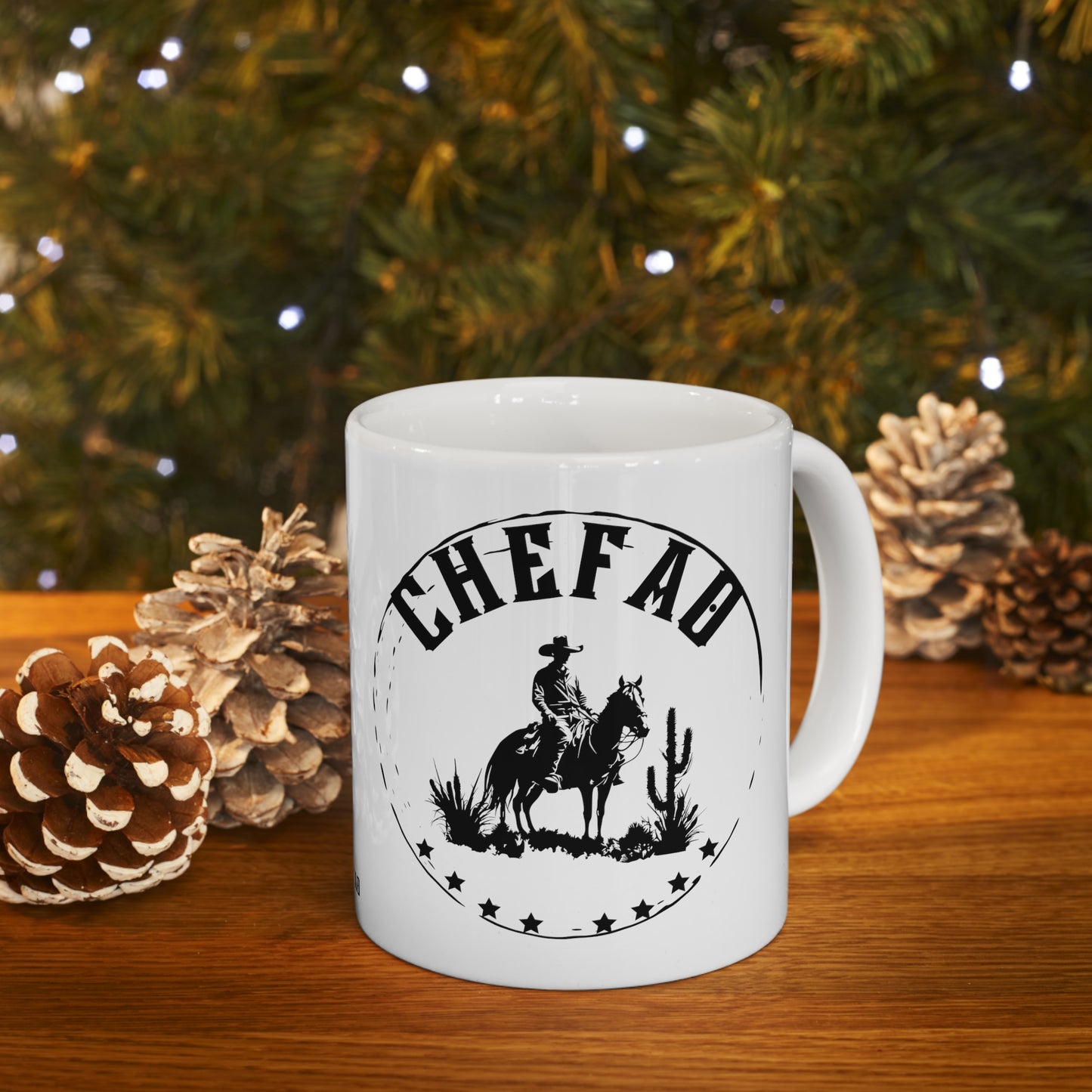 Chefao Cowboy I, White Coffee Mug, 11oz