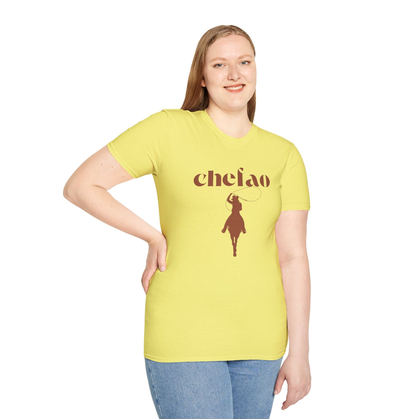 Chefao Cowgirl II, Unisex Softstyle T-Shirt