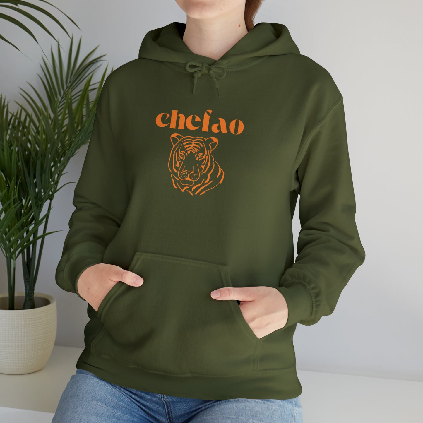 Chefao Tiger I, Unisex Heavy Blend Hooded Sweatshirt