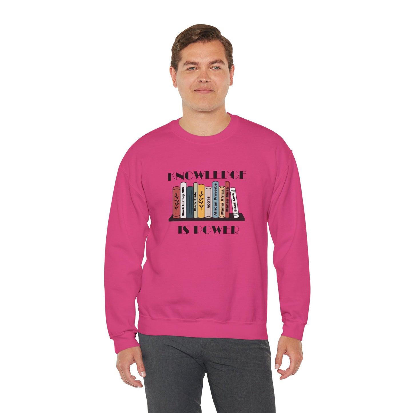 Chefao Knowledge is Power I, Unisex Heavy Blend™ Crewneck Sweatshirt