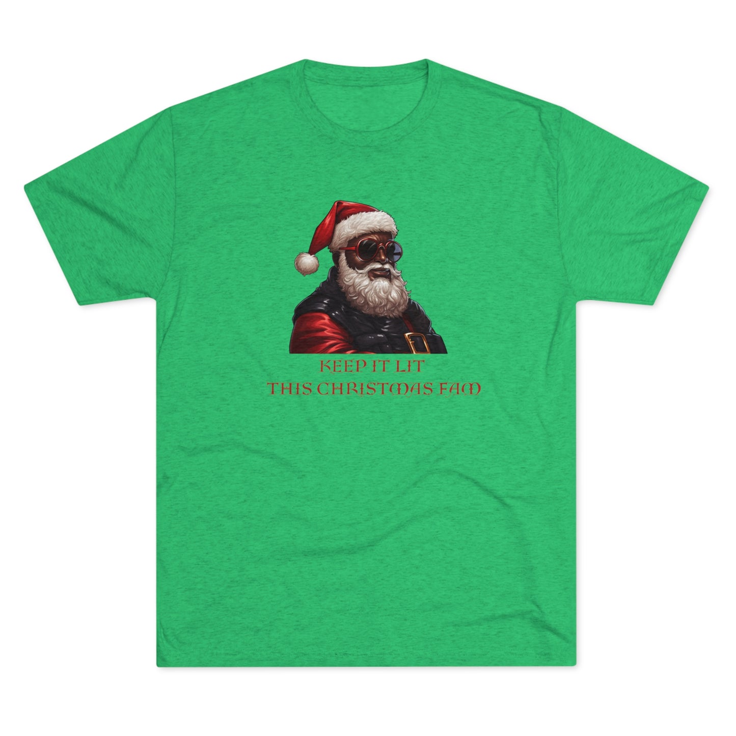 Keep It Lit This Christmas Fam, Unisex Tri-Blend Crew Tee