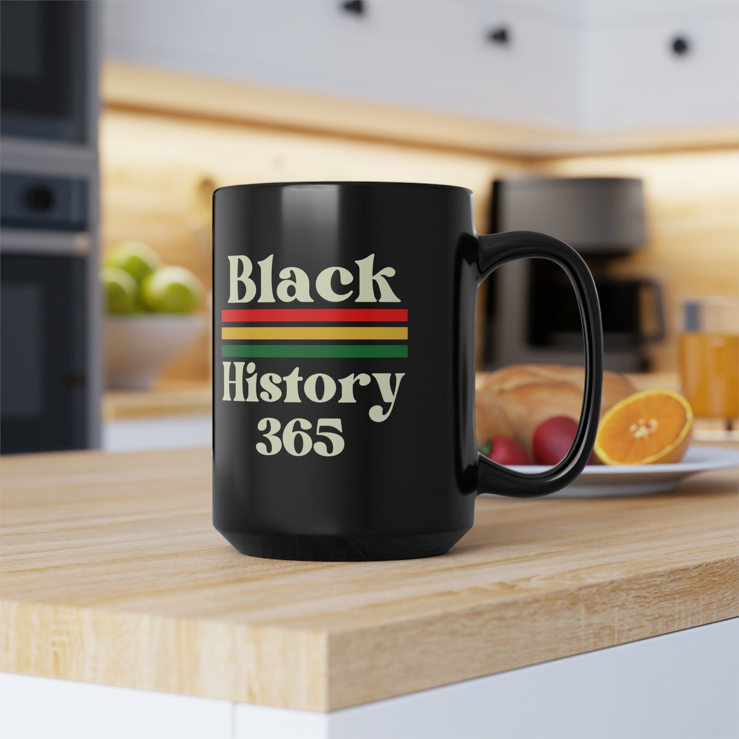 Chefao Black History 365, Black Mug, 15oz