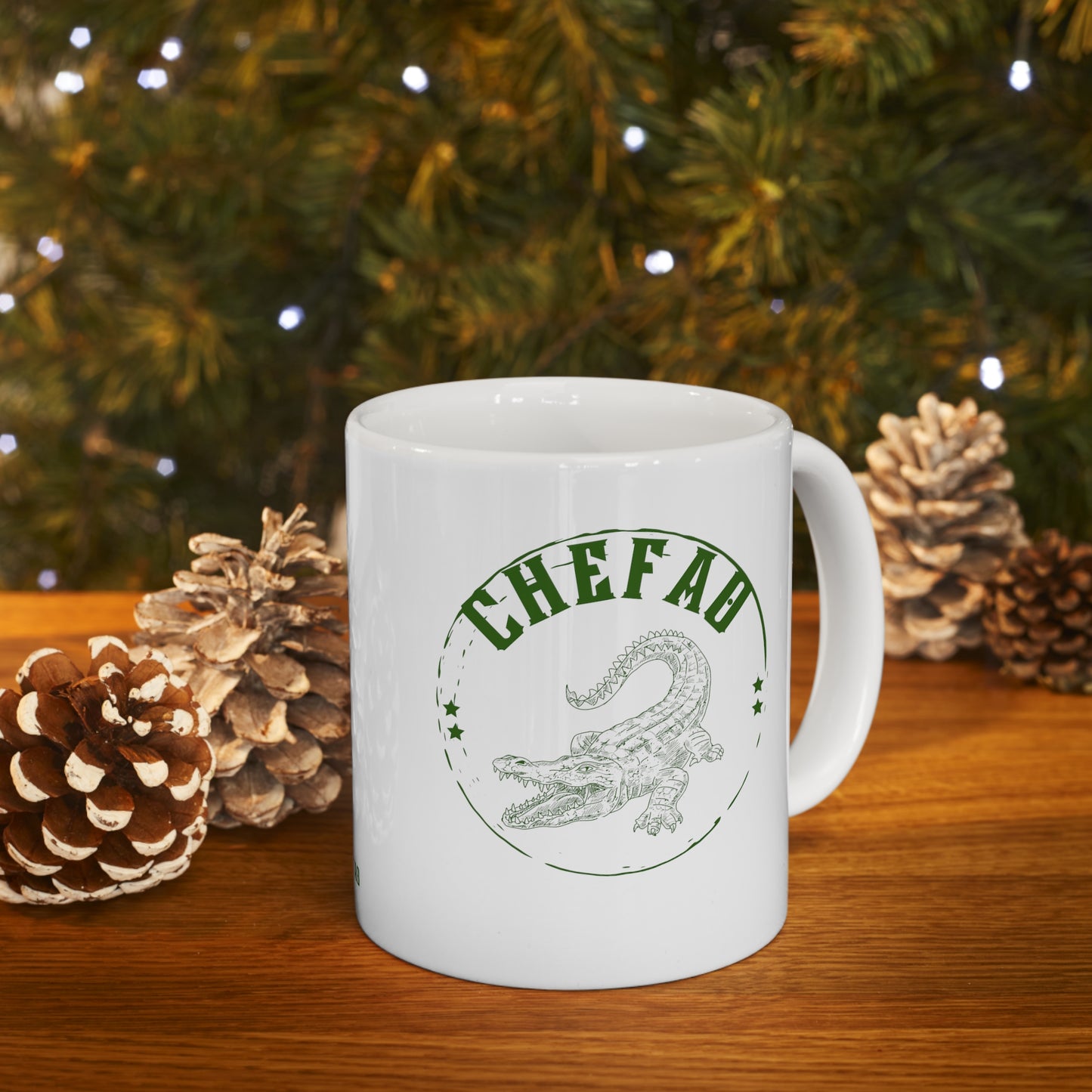 Chefao Alligator I, White Coffee Mug, 11oz