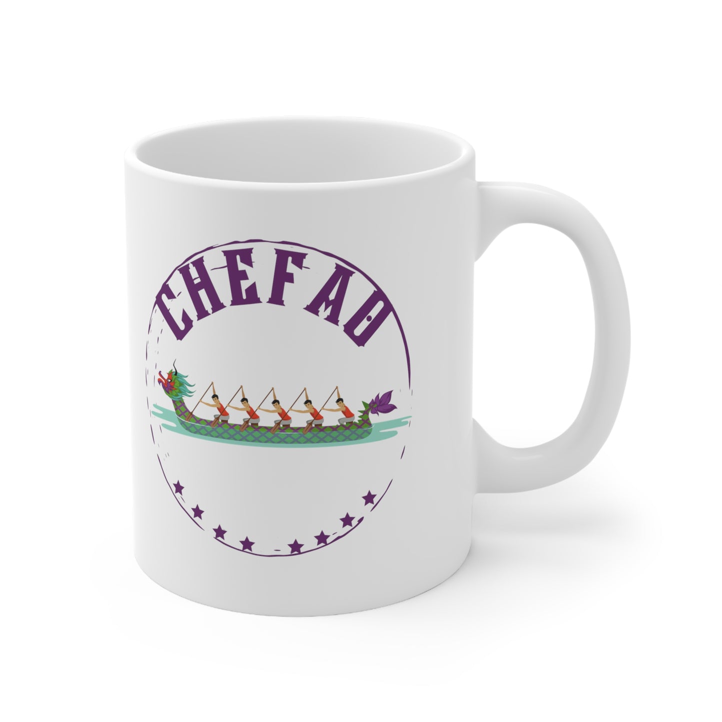 Chefao Dragonboat IV, White Coffee Mug, 11oz